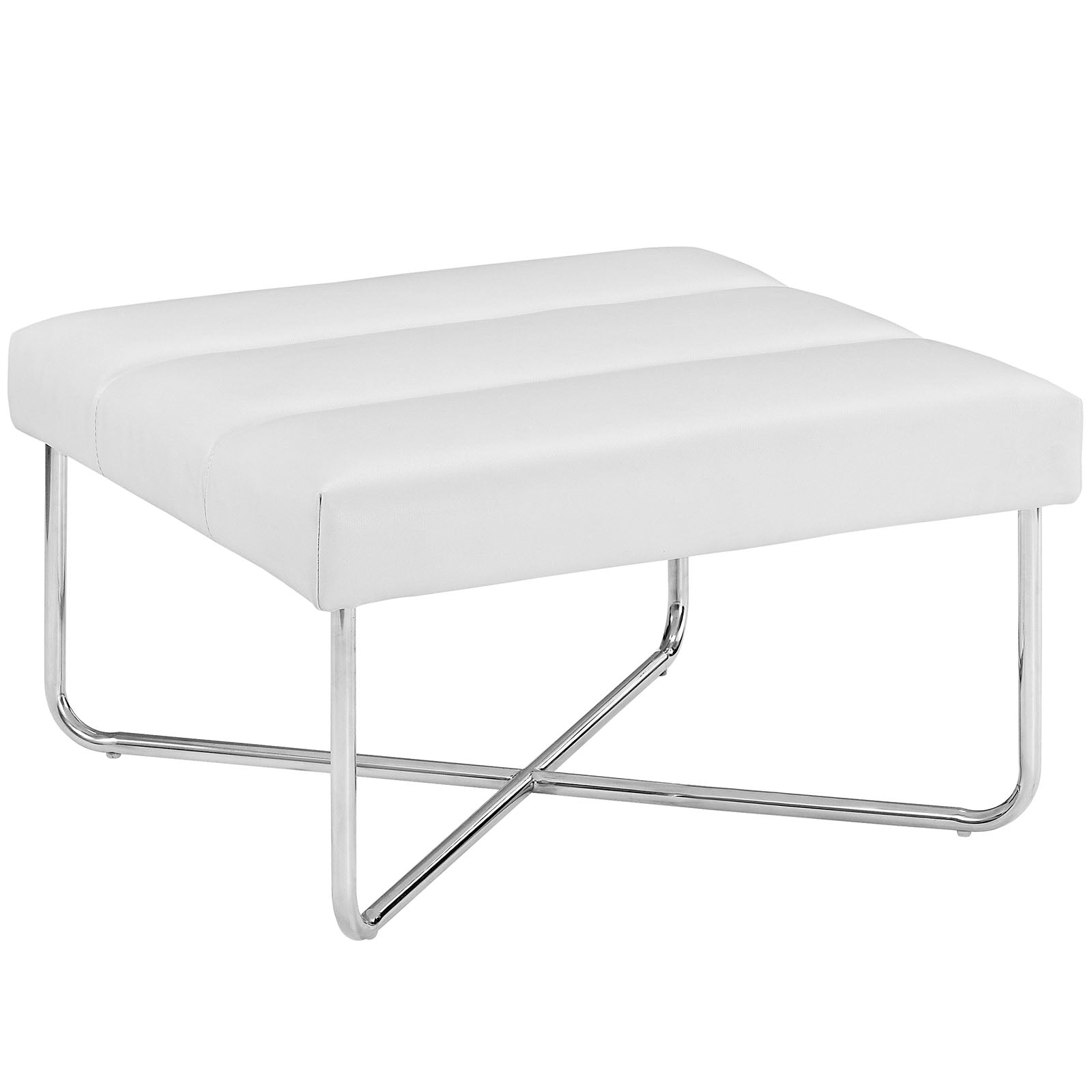 Modway Reach Upholstered Vinyl Ottoman | Ottomans | Modishstore-2