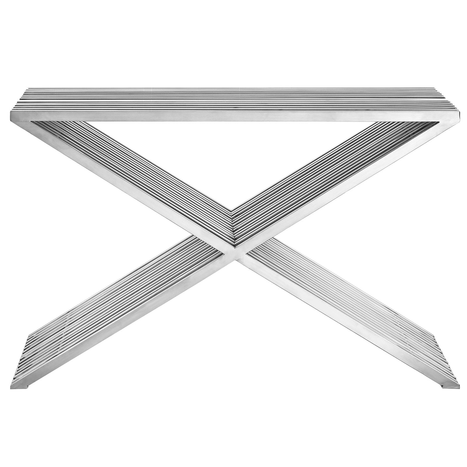 Modway Press Console Table - Silver | Console Tables | Modishstore-3