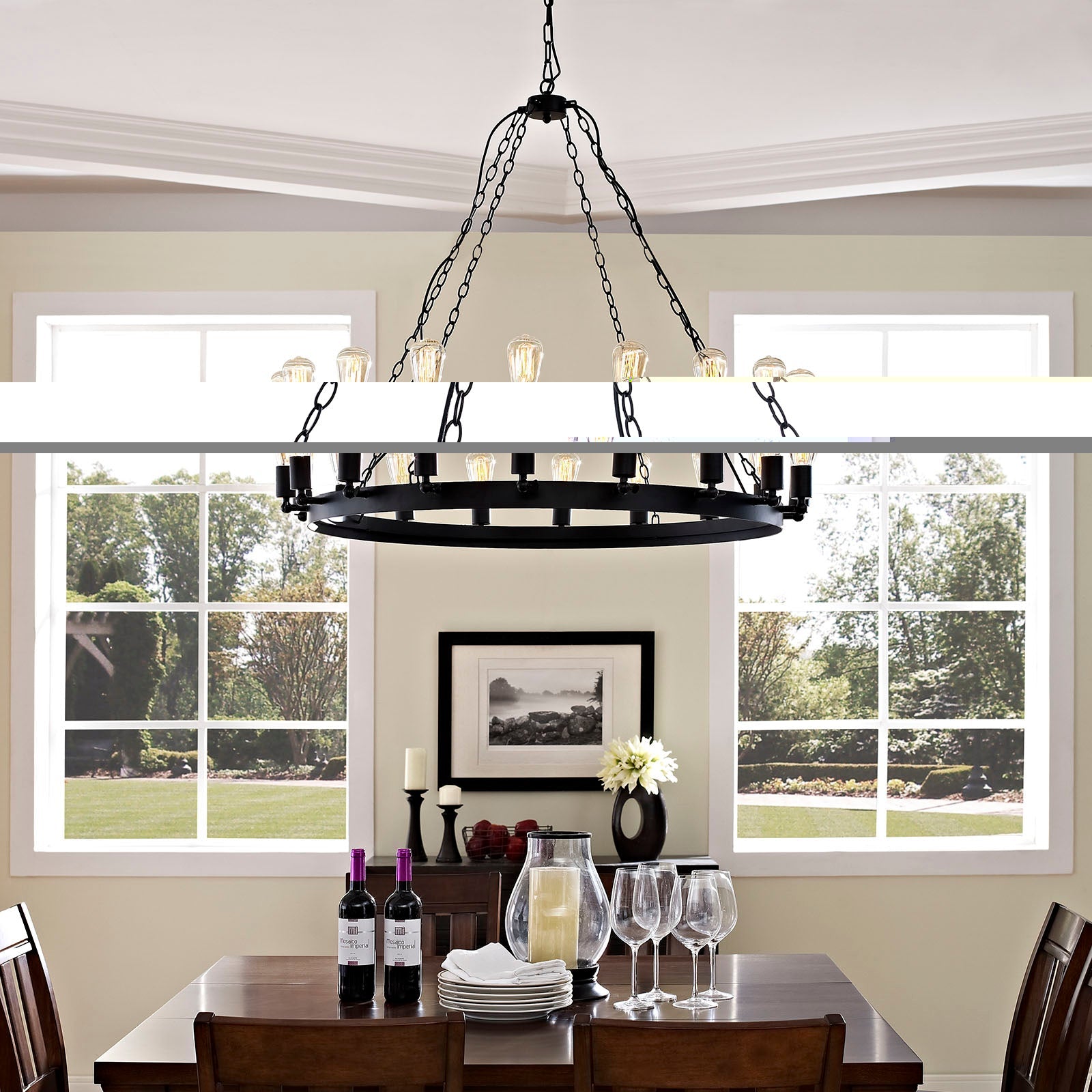 Modway Teleport 43" Chandelier - Brown | Chandeliers | Modishstore