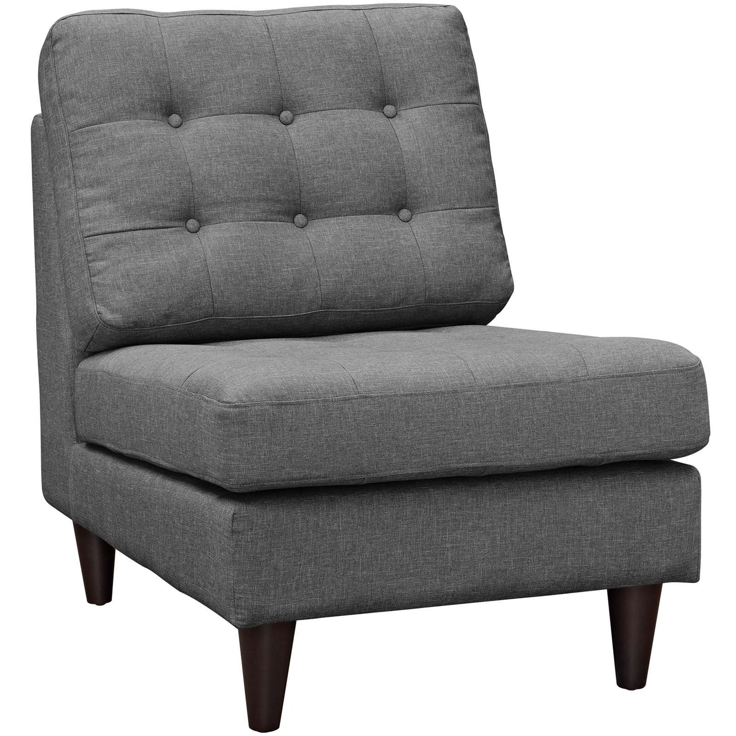 Modway Empress Upholstered Fabric Lounge Chair Gray