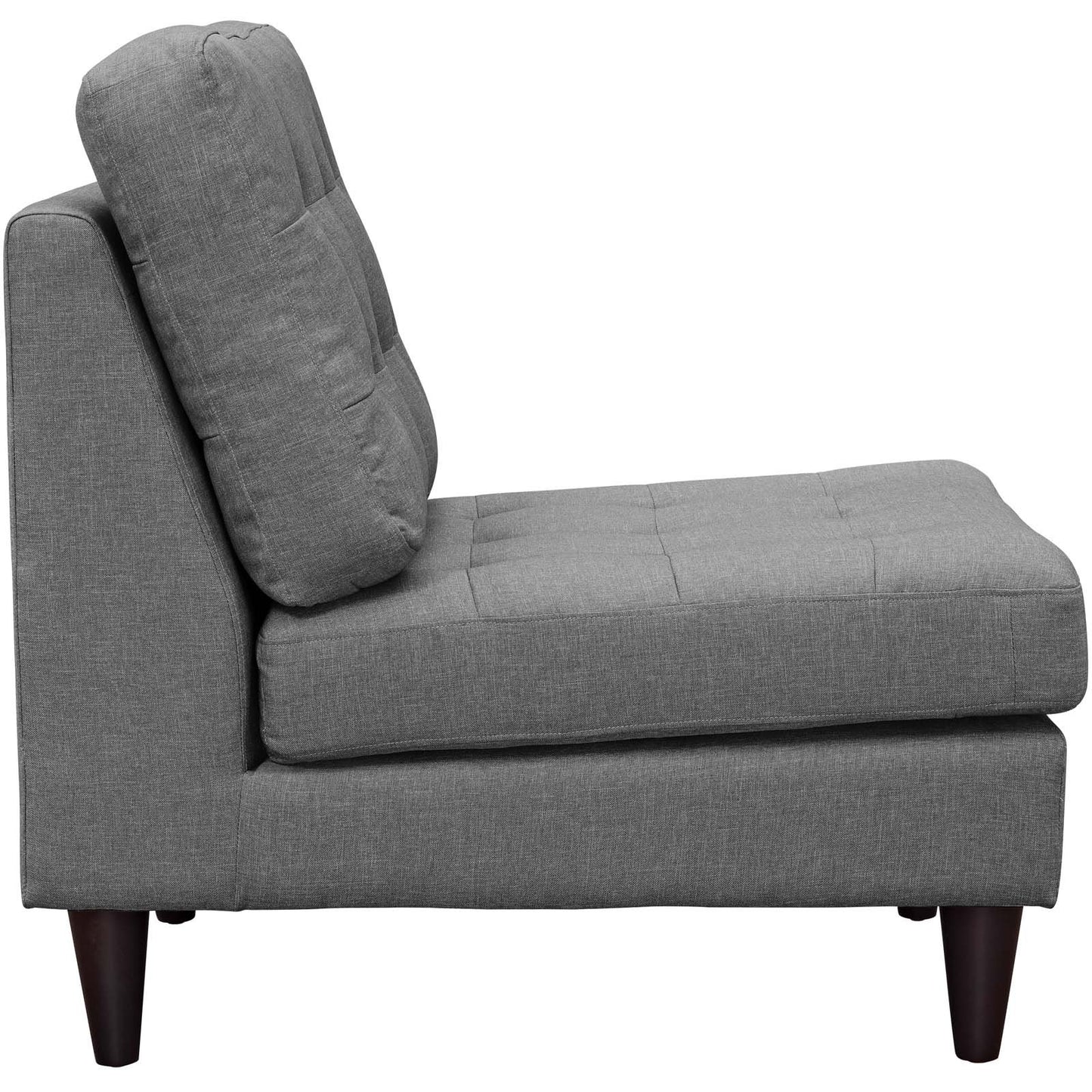 Modway Empress Upholstered Fabric Lounge Chair Gray