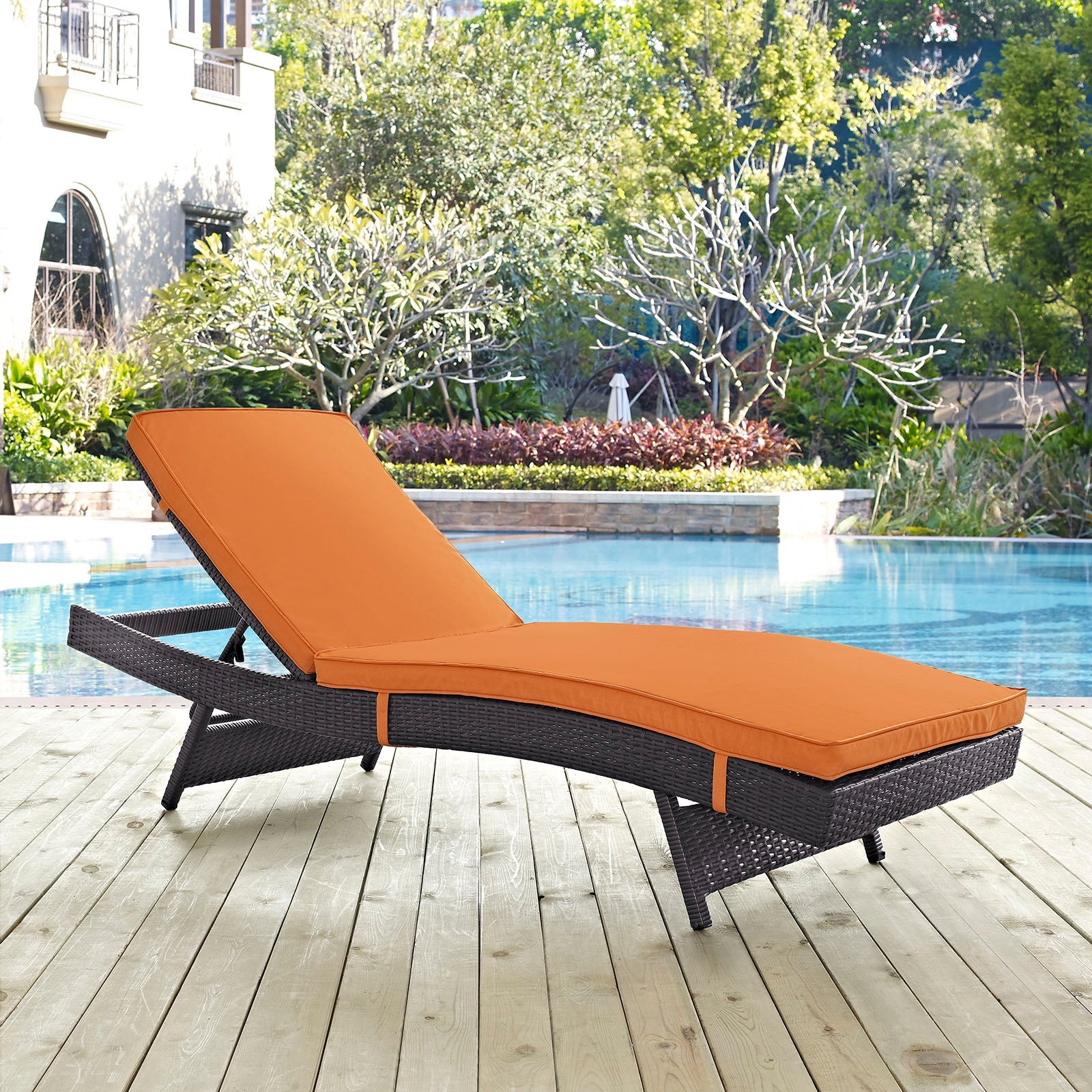 Modway Convene Outdoor Patio Chaise | Outdoor Patio Daybed | 