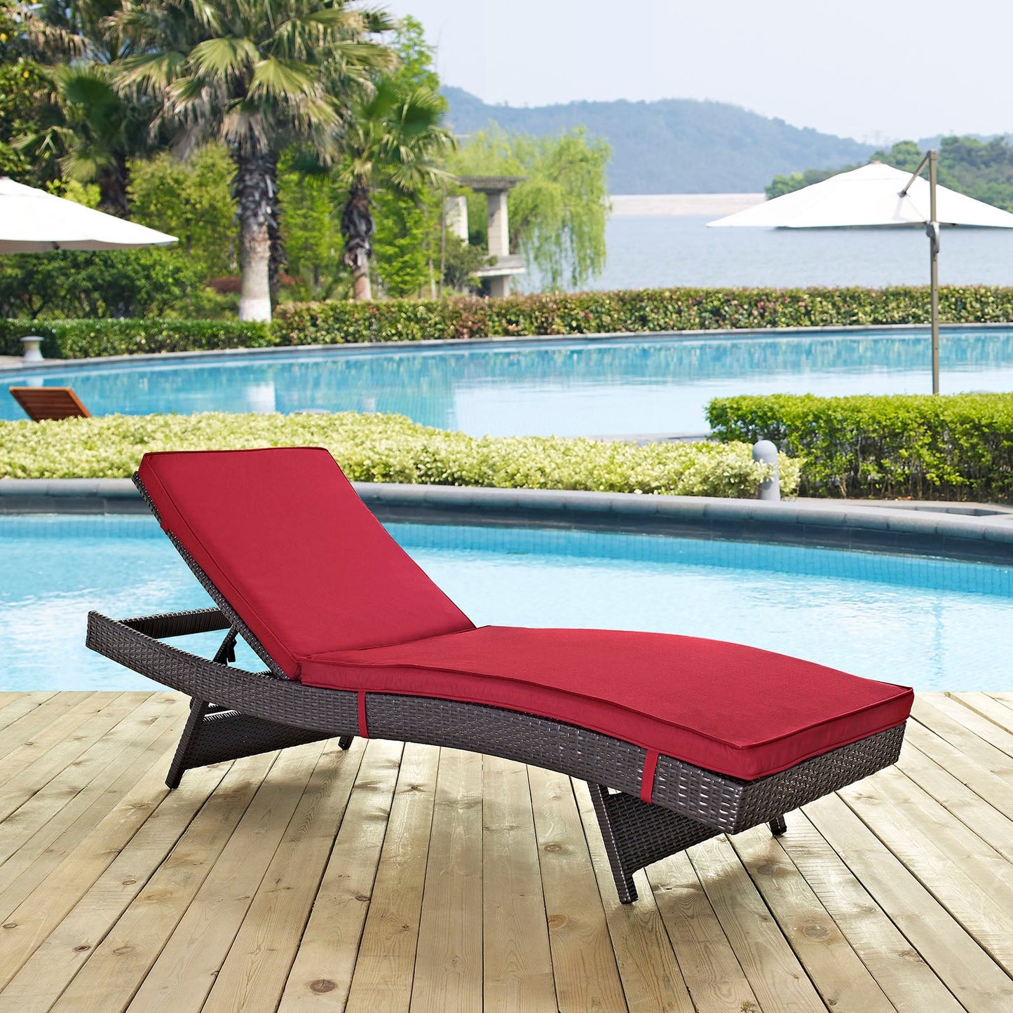 Modway Convene Outdoor Patio Chaise | Outdoor Patio Daybed | 