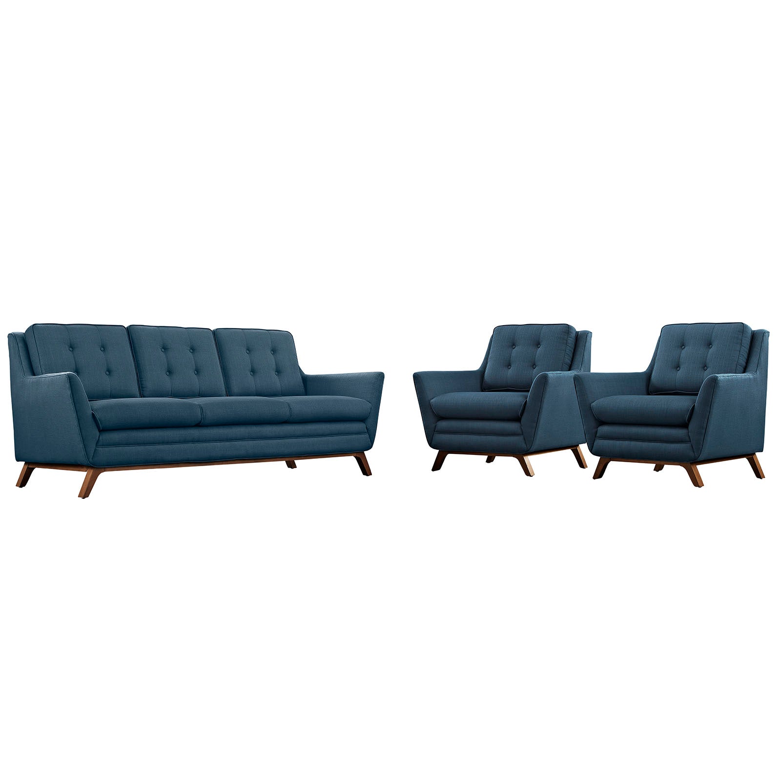 Beguile 3 Piece Upholstered Fabric Living Room Set By Modway - EEI-2184 | Sofas - 2
