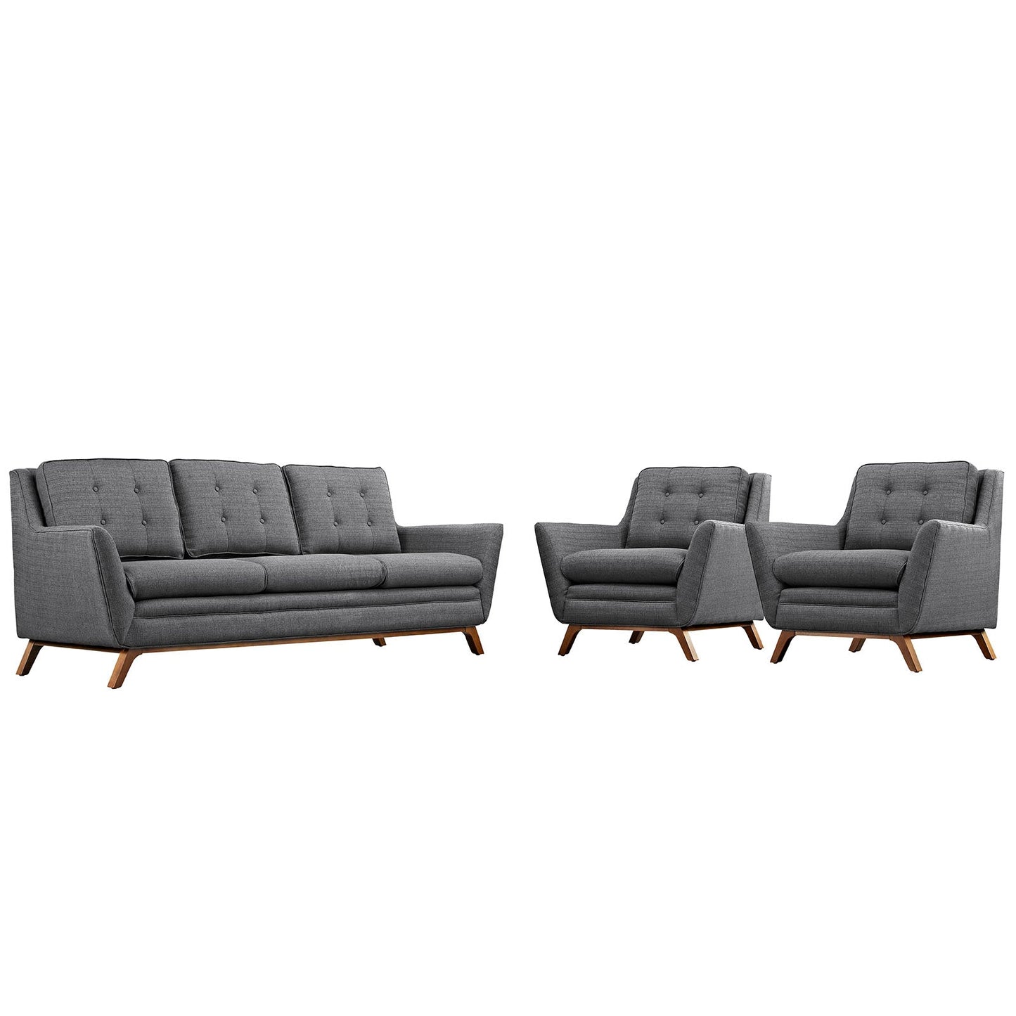Beguile 3 Piece Upholstered Fabric Living Room Set By Modway - EEI-2184 | Sofas - 8