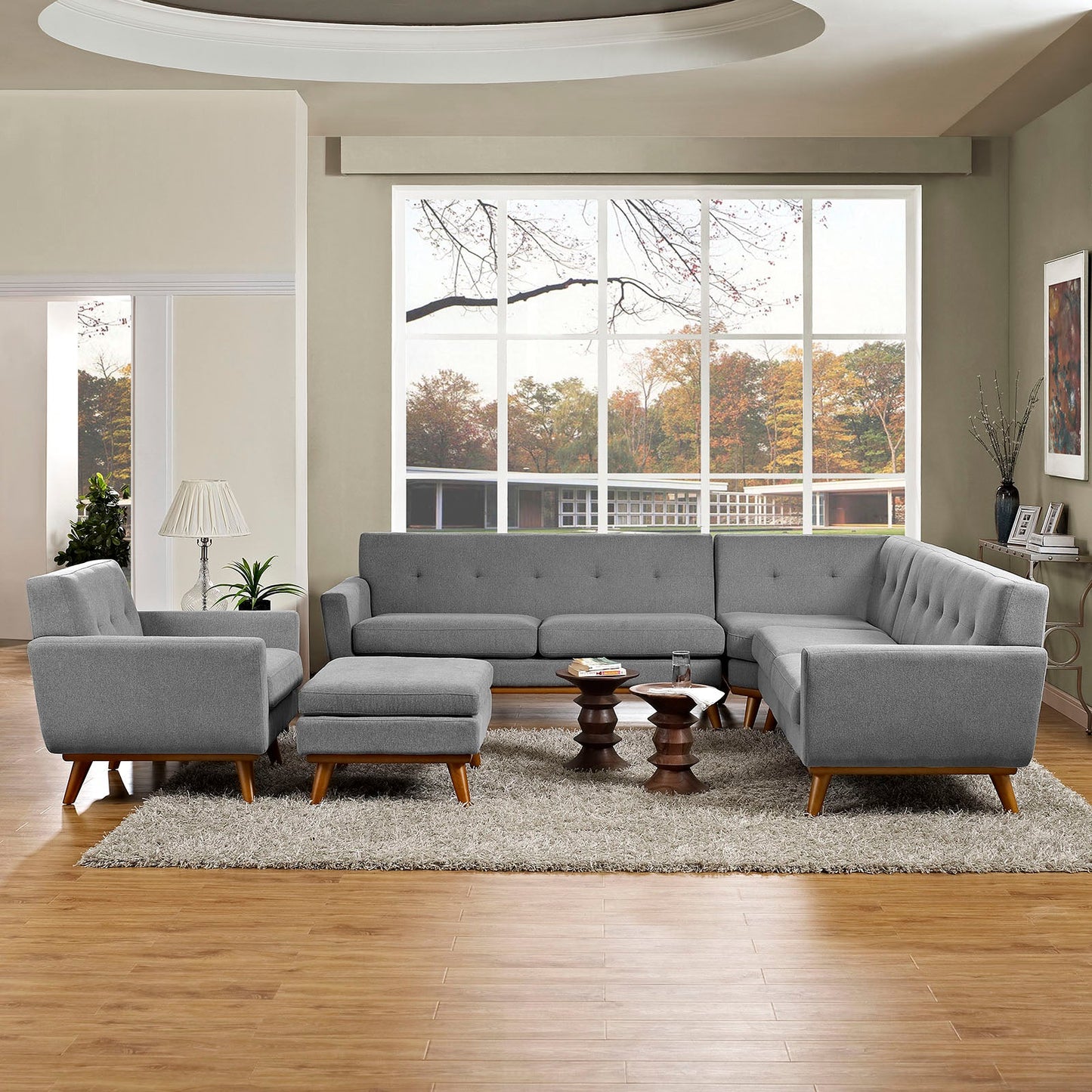 Modway Engage 5 Piece Sectional Sofa - EEI-2186 | Sectional-1