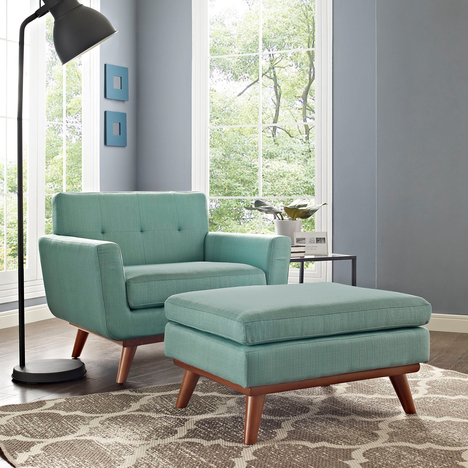 Modway Engage 2 Piece Armchair and Ottoman | Armchairs | 