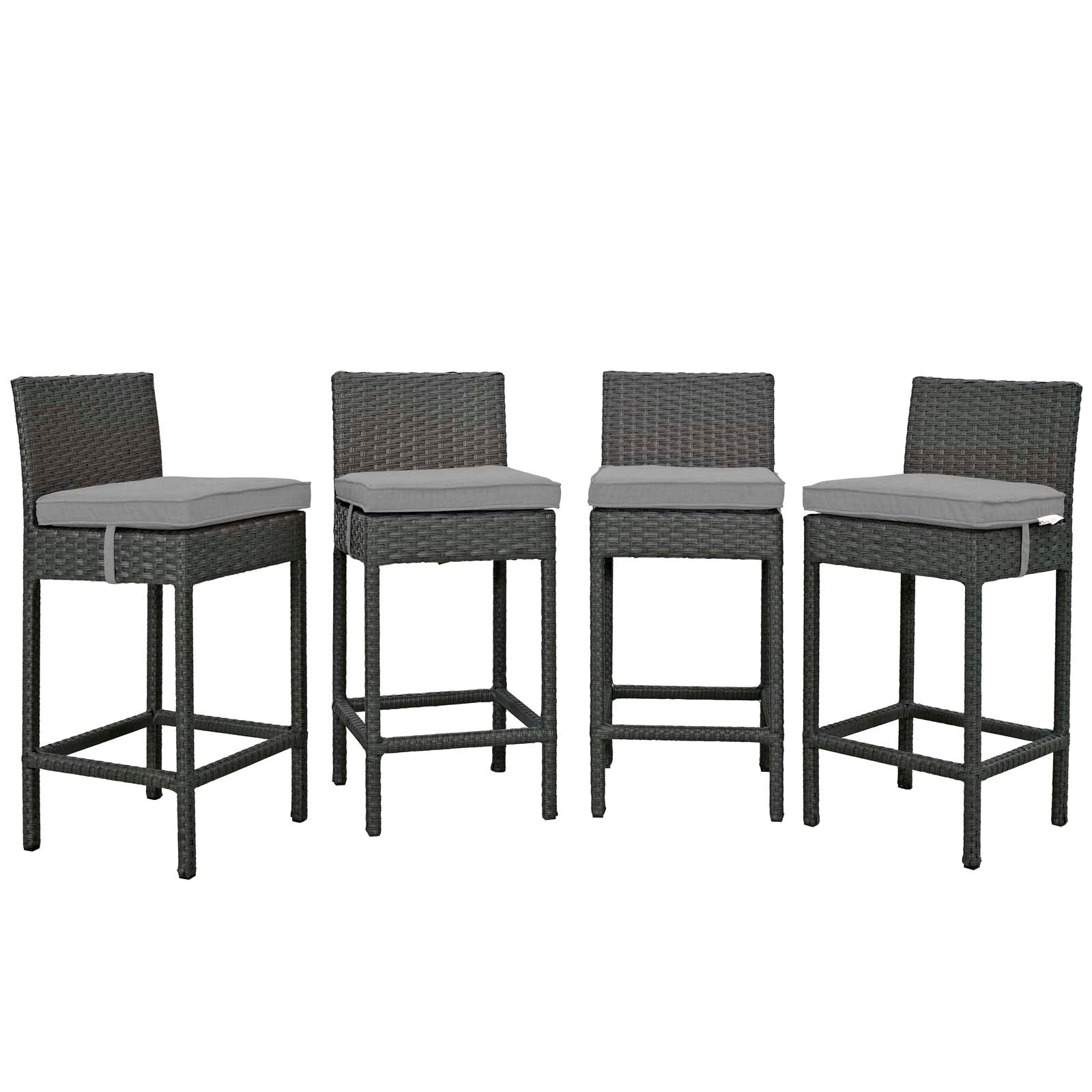 Sojourn 4 Piece Outdoor Patio Sunbrella® Pub Set By Modway - EEI-2196 | Bar Stools | Modishstore - 4