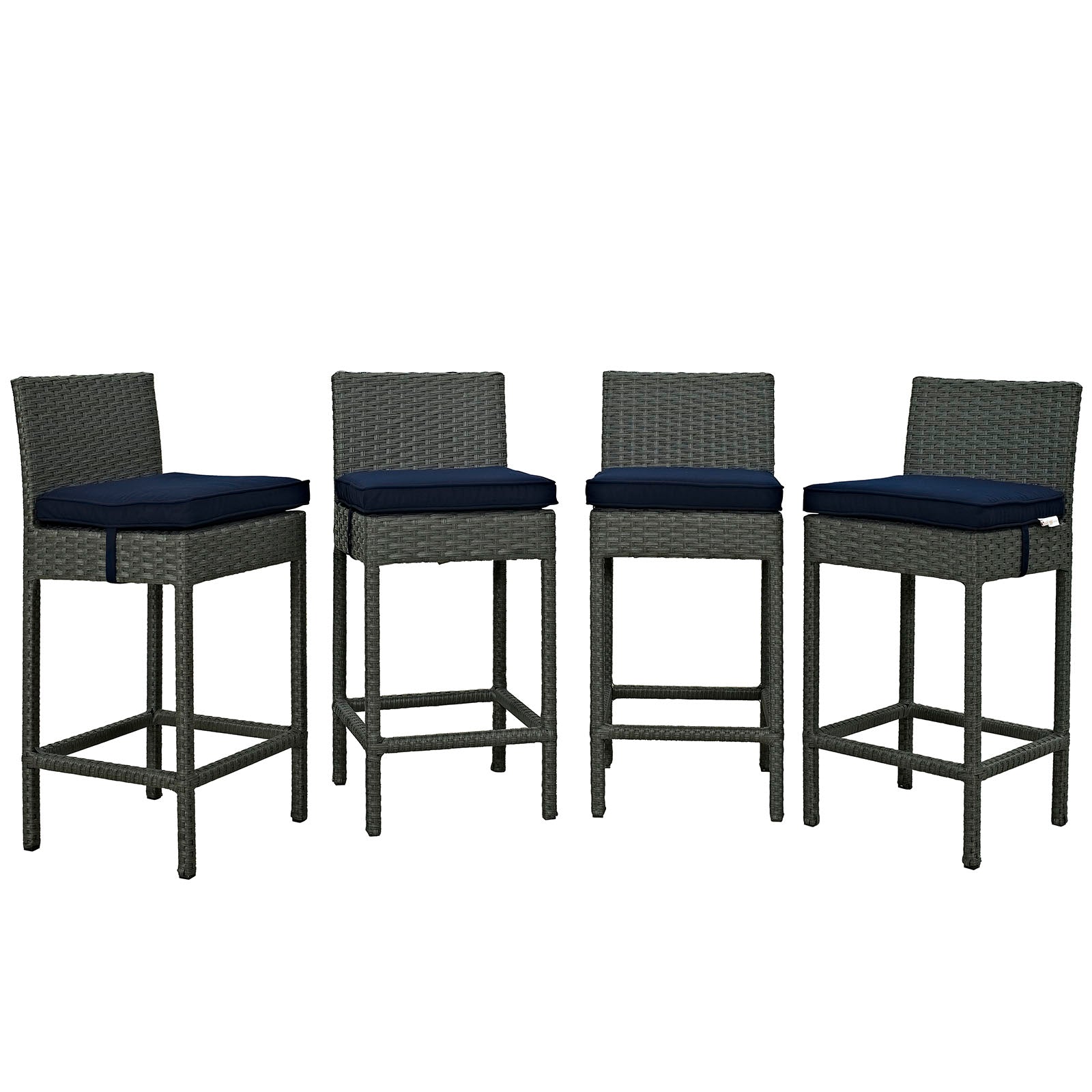 Sojourn 4 Piece Outdoor Patio Sunbrella® Pub Set By Modway - EEI-2196 | Bar Stools | Modishstore - 6