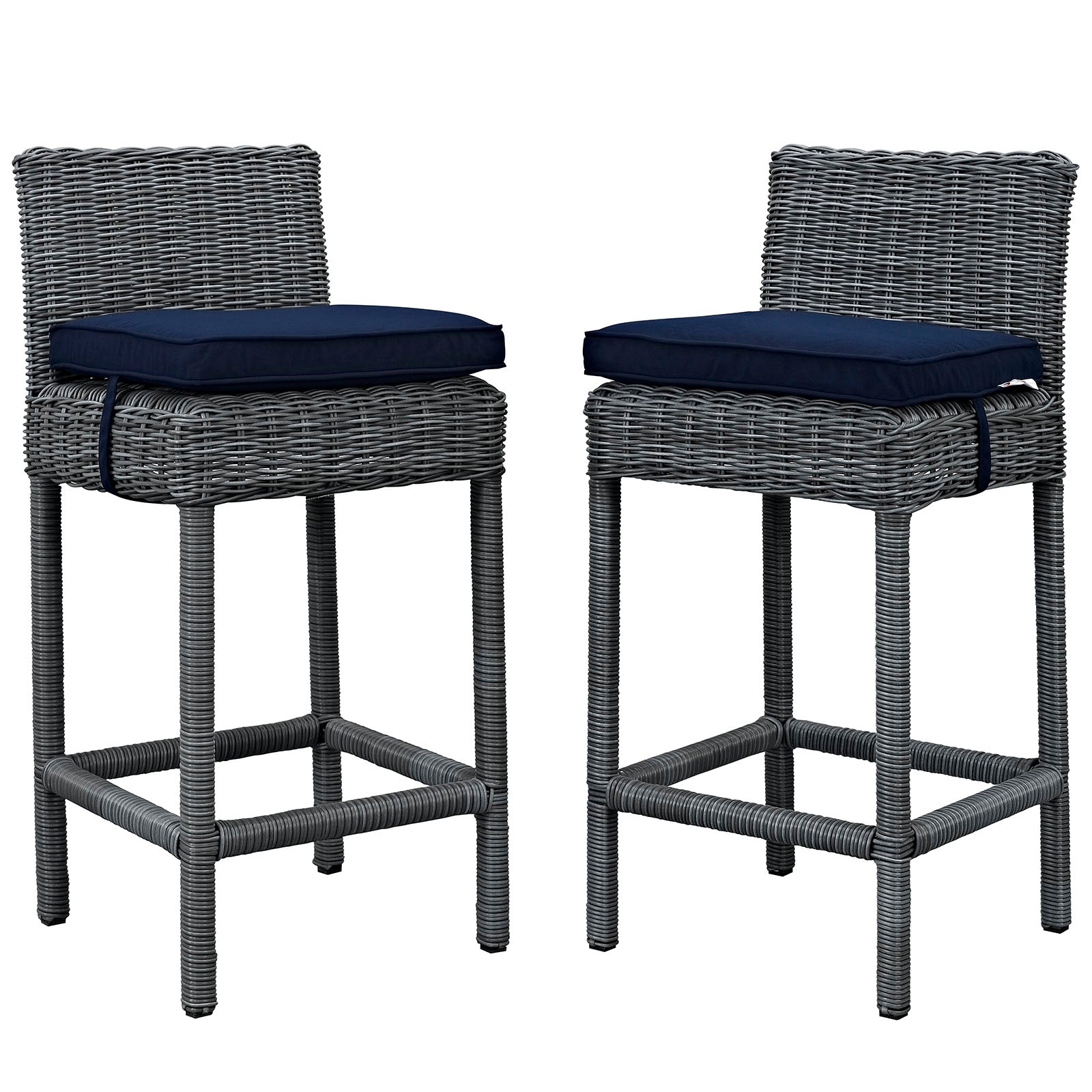 Summon 2 Piece Outdoor Patio Sunbrella® Pub Set By Modway - EEI-2197 | Bar Stools | Modishstore - 6