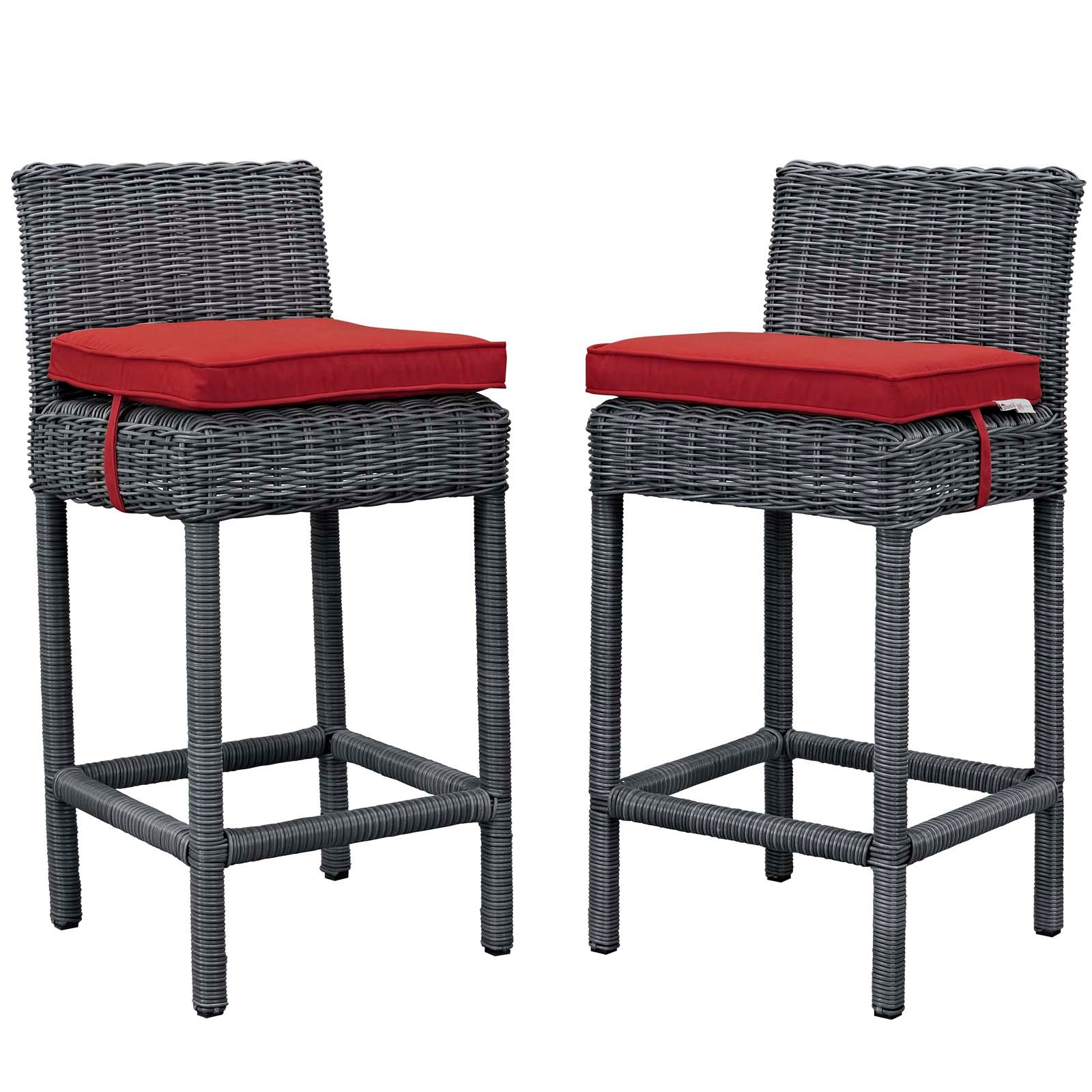 Summon 2 Piece Outdoor Patio Sunbrella® Pub Set By Modway - EEI-2197 | Bar Stools | Modishstore - 8