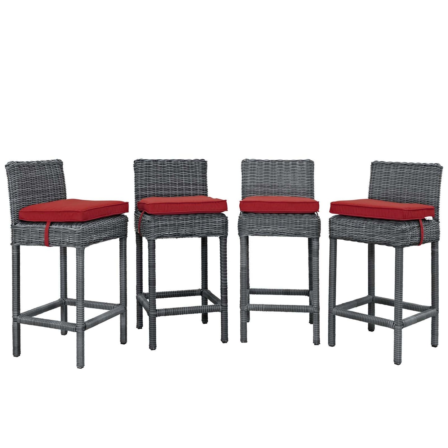 Modway Summon Bar Stool Outdoor Patio Sunbrella® Set of 4