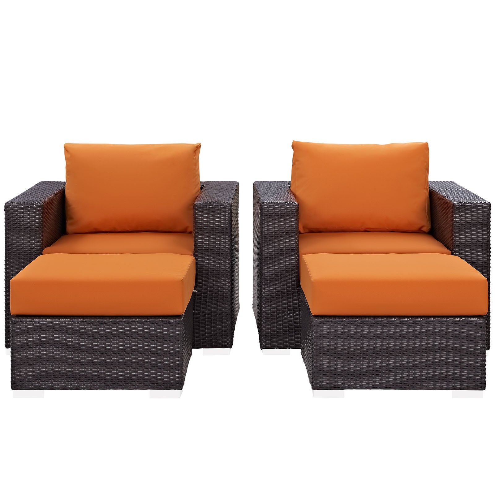 Modway Convene 4 Piece Outdoor Patio Sectional Set | Outdoor Sofas, Loveseats & Sectionals | 