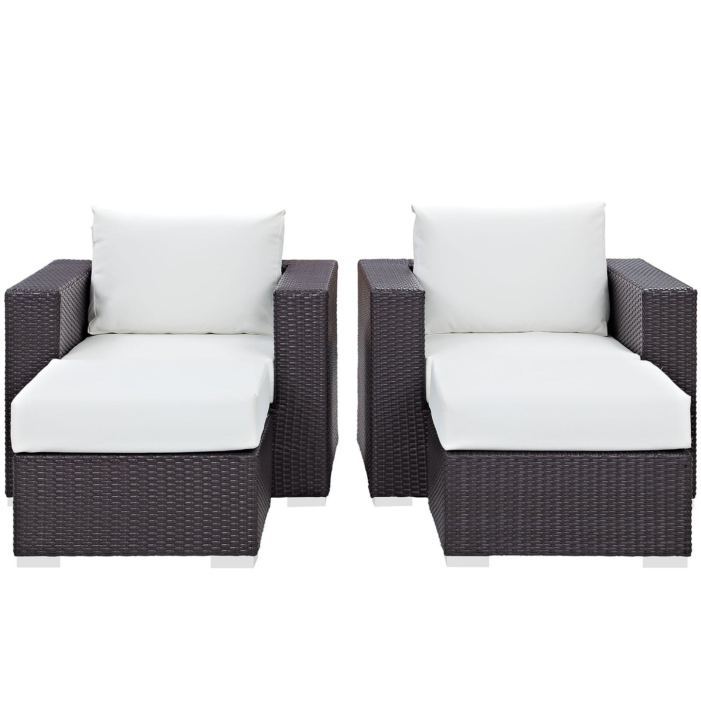 Modway Convene 4 Piece Outdoor Patio Sectional Set | Outdoor Sofas, Loveseats & Sectionals | 