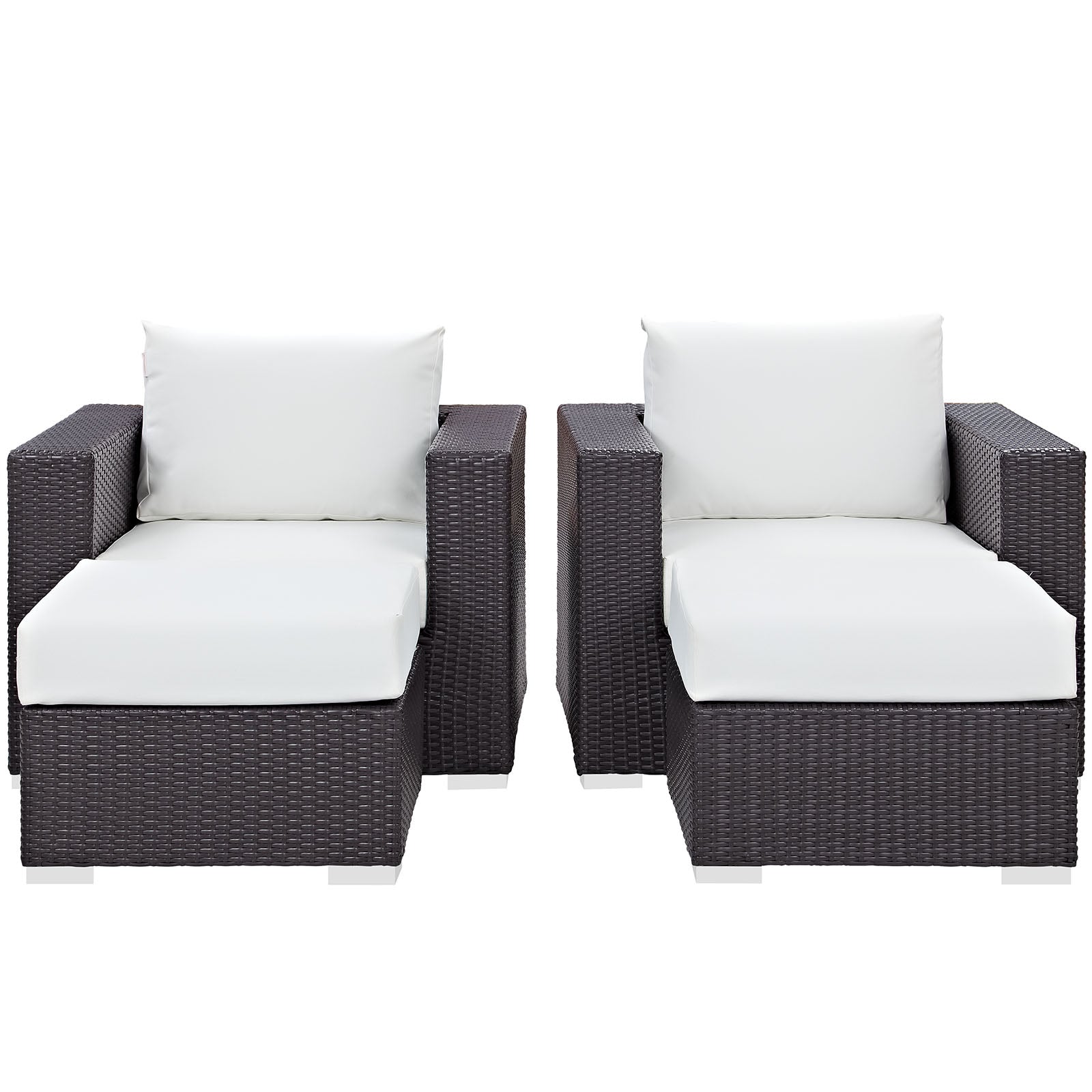 Modway Convene 4 Piece Outdoor Patio Sectional Set | Outdoor Sofas, Loveseats & Sectionals | 