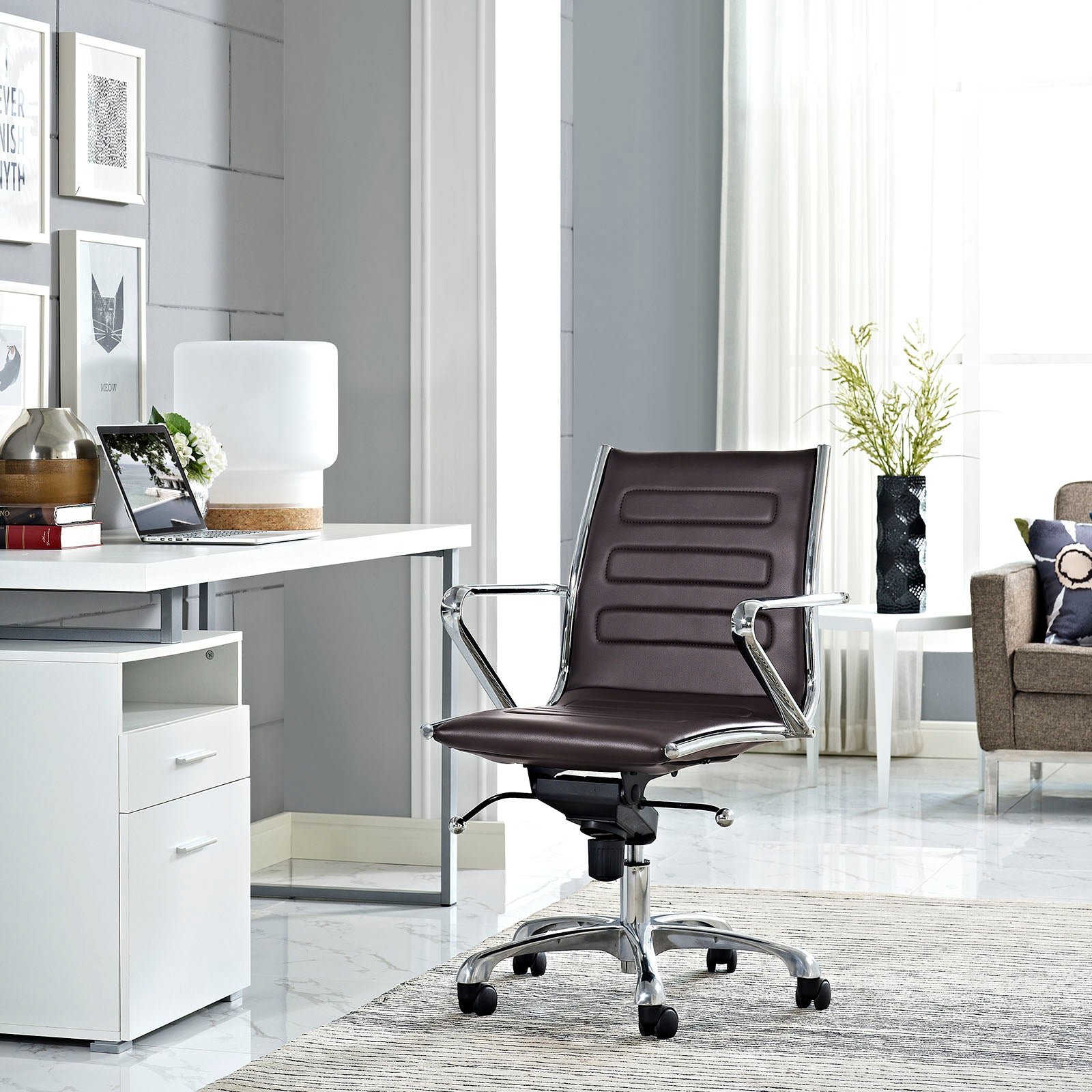 Ascend Mid Back Office Chair By Modway - EEI-2214 | Office Chairs