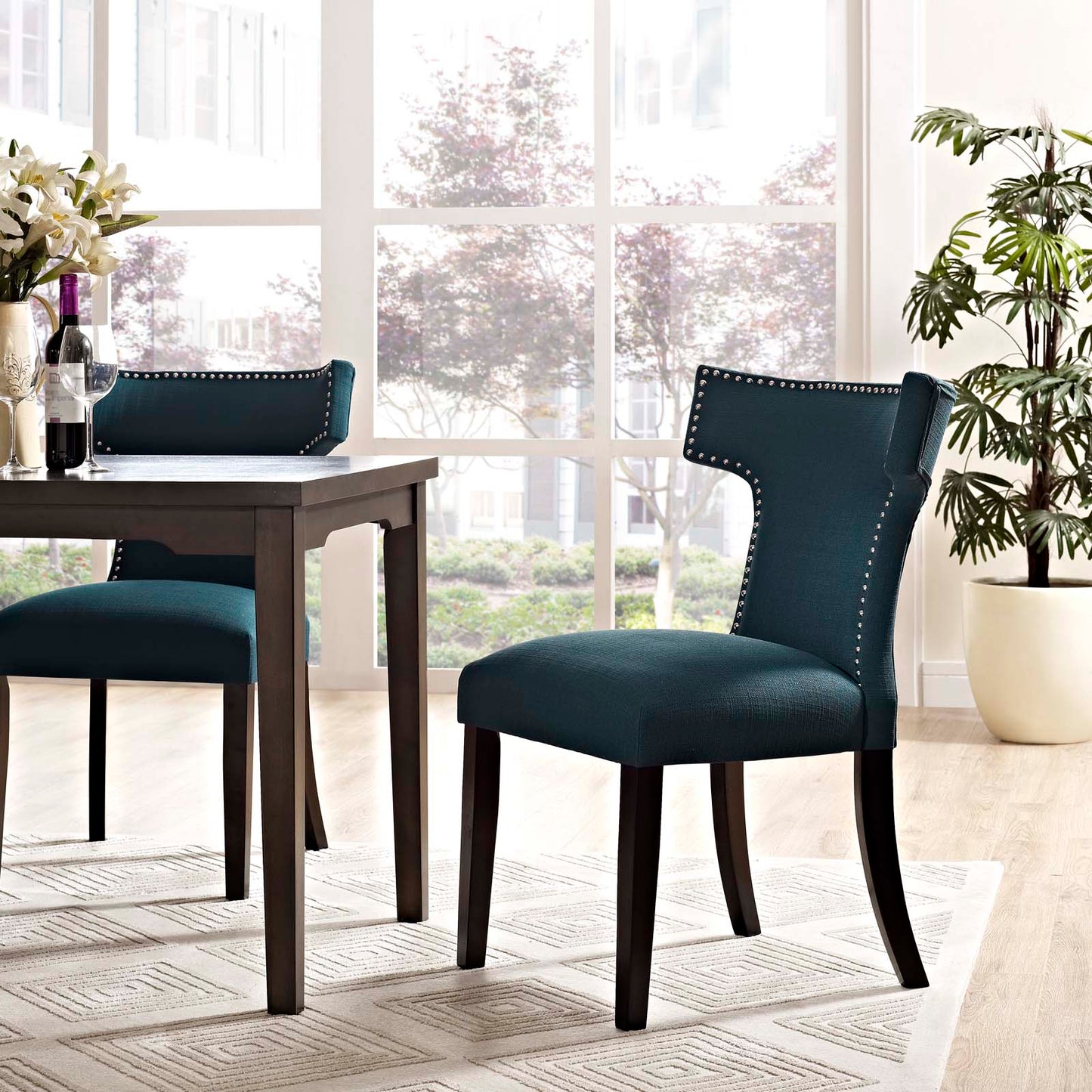 Modway Curve Fabric Dining Chair | Dining Chairs | 