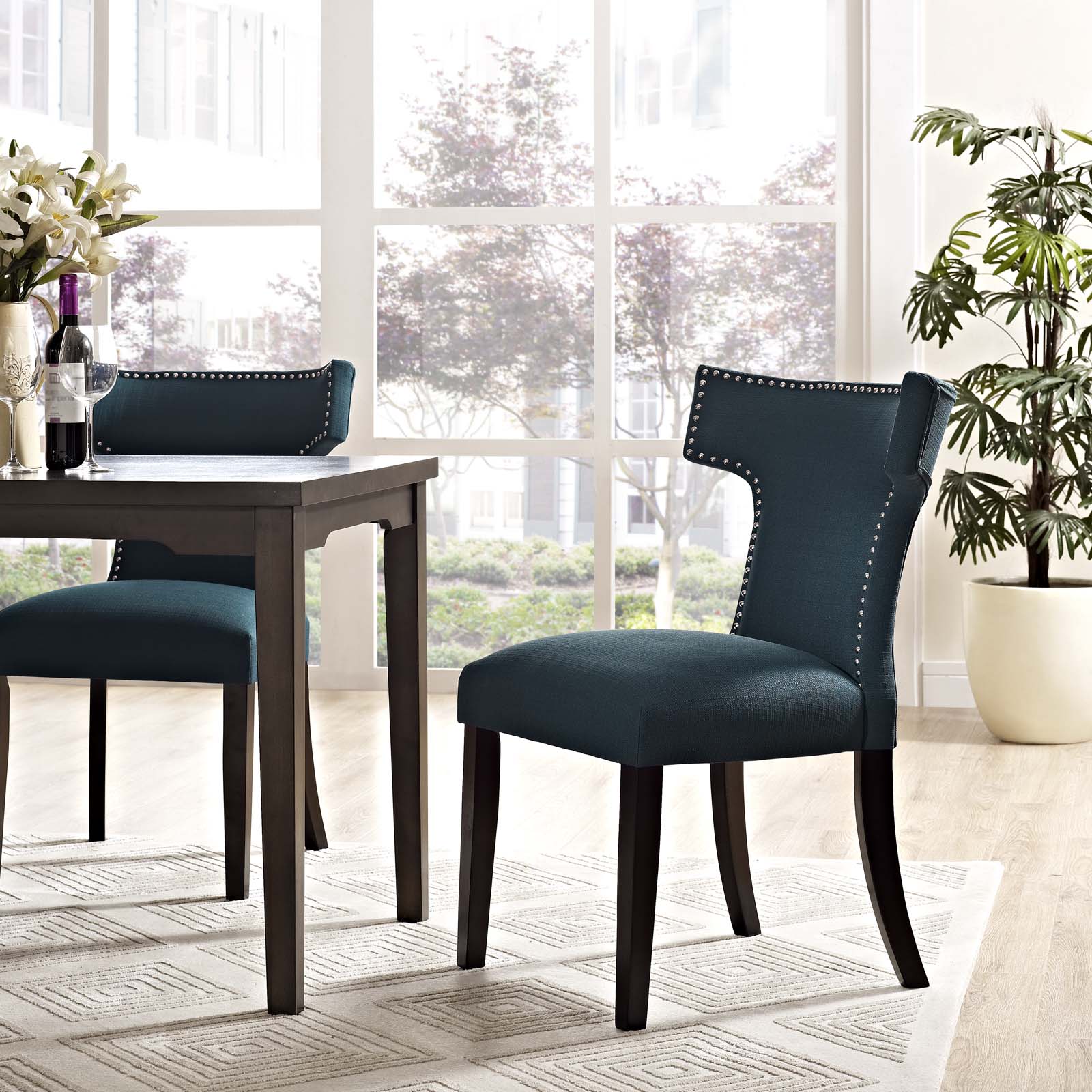 Modway Curve Fabric Dining Chair | Dining Chairs | 