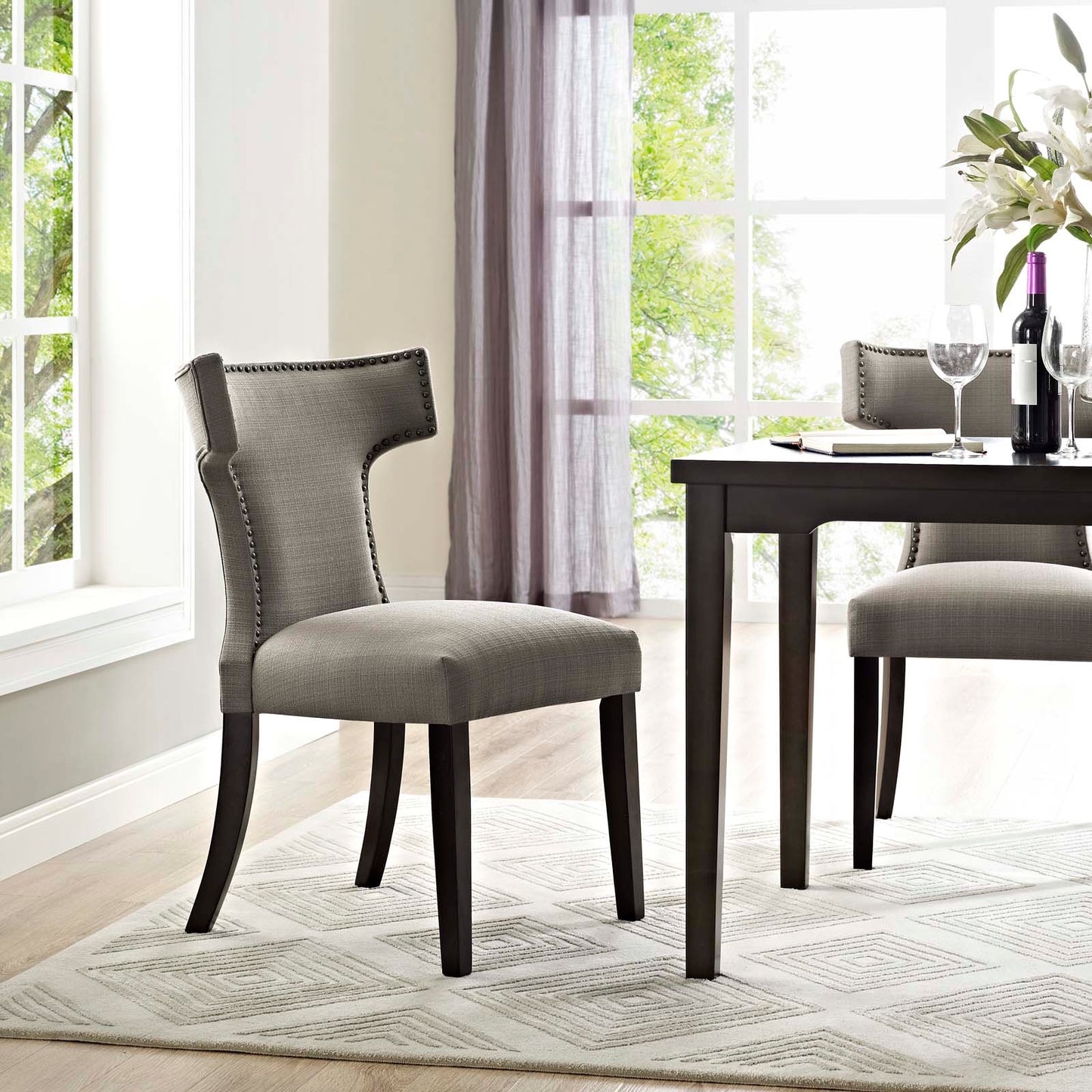 Modway Curve Fabric Dining Chair | Dining Chairs | 
