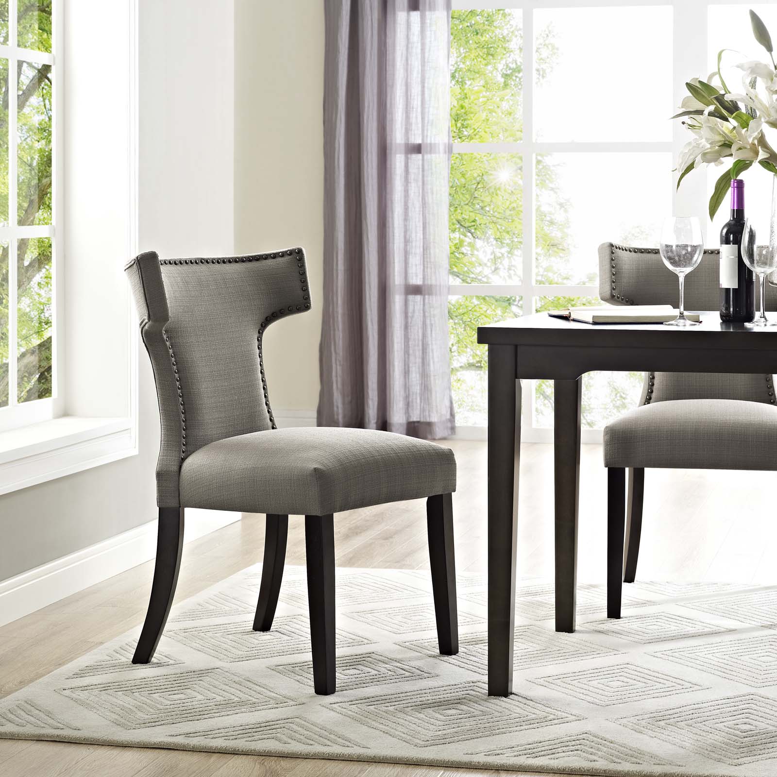 Modway Curve Fabric Dining Chair | Dining Chairs | 