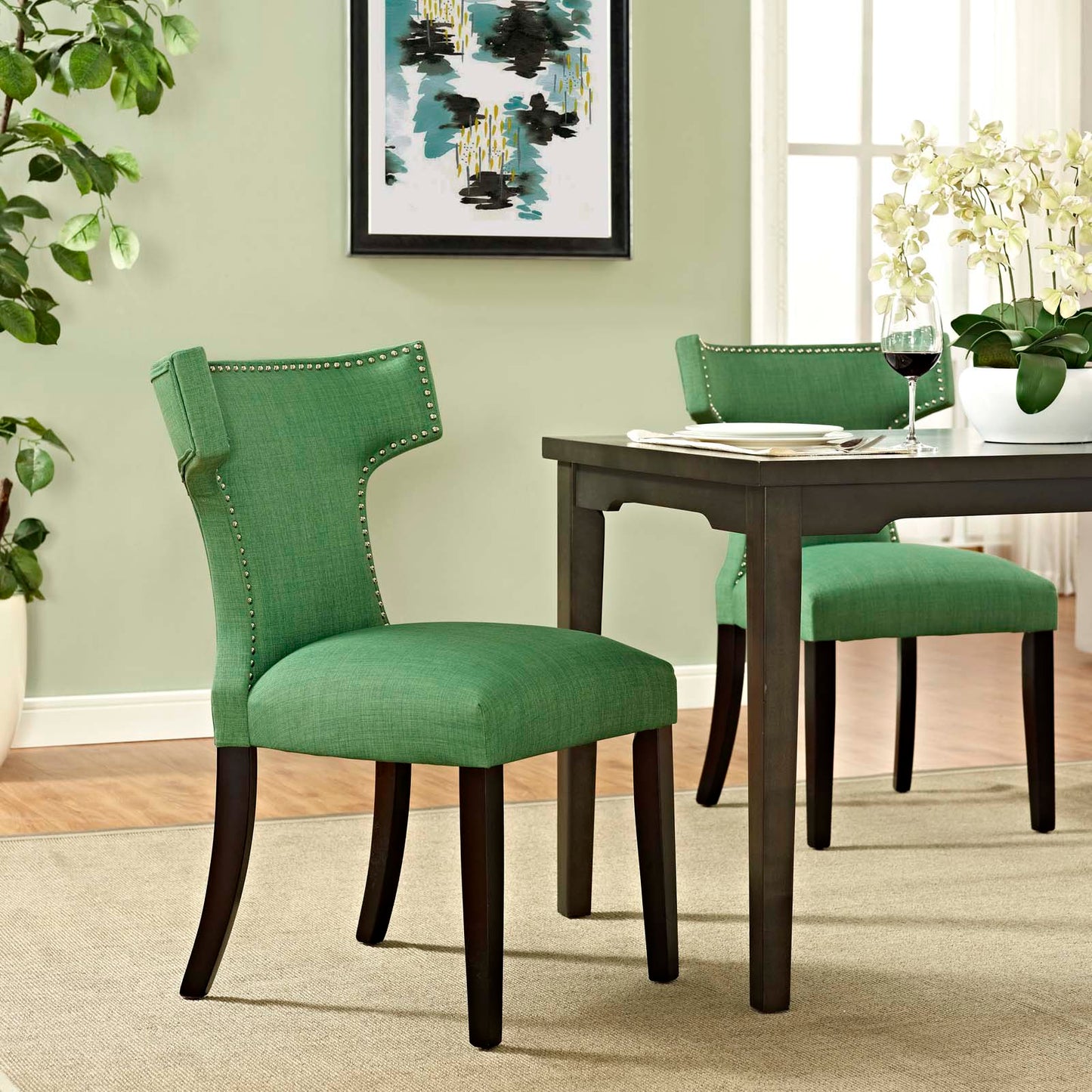 Modway Curve Fabric Dining Chair | Dining Chairs | 
