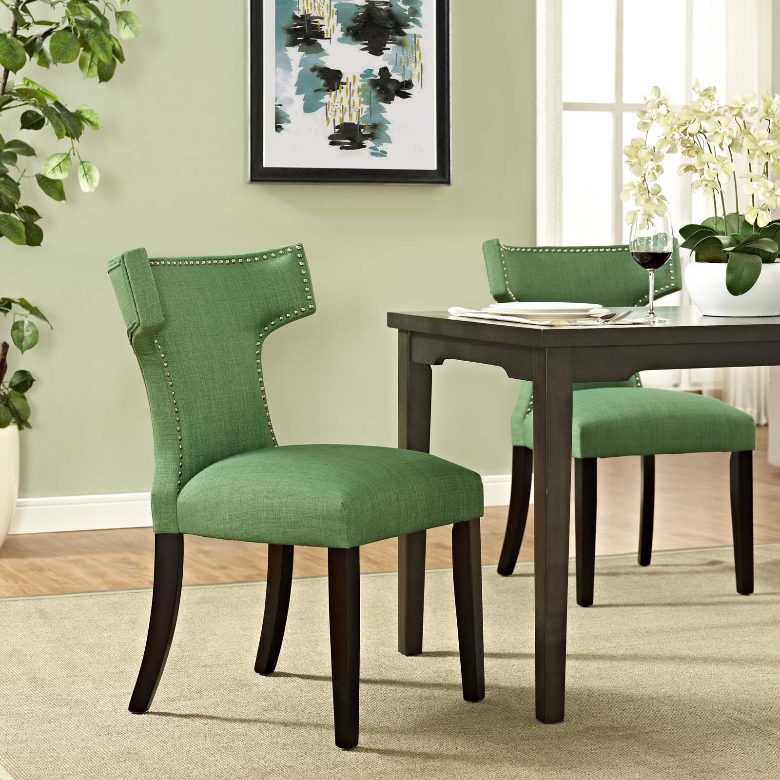 Modway Curve Fabric Dining Chair | Dining Chairs | 