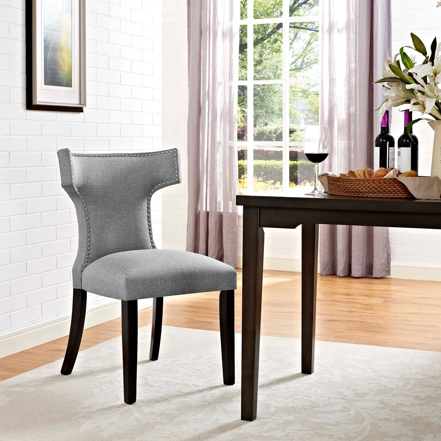 Modway Curve Fabric Dining Chair | Dining Chairs | 