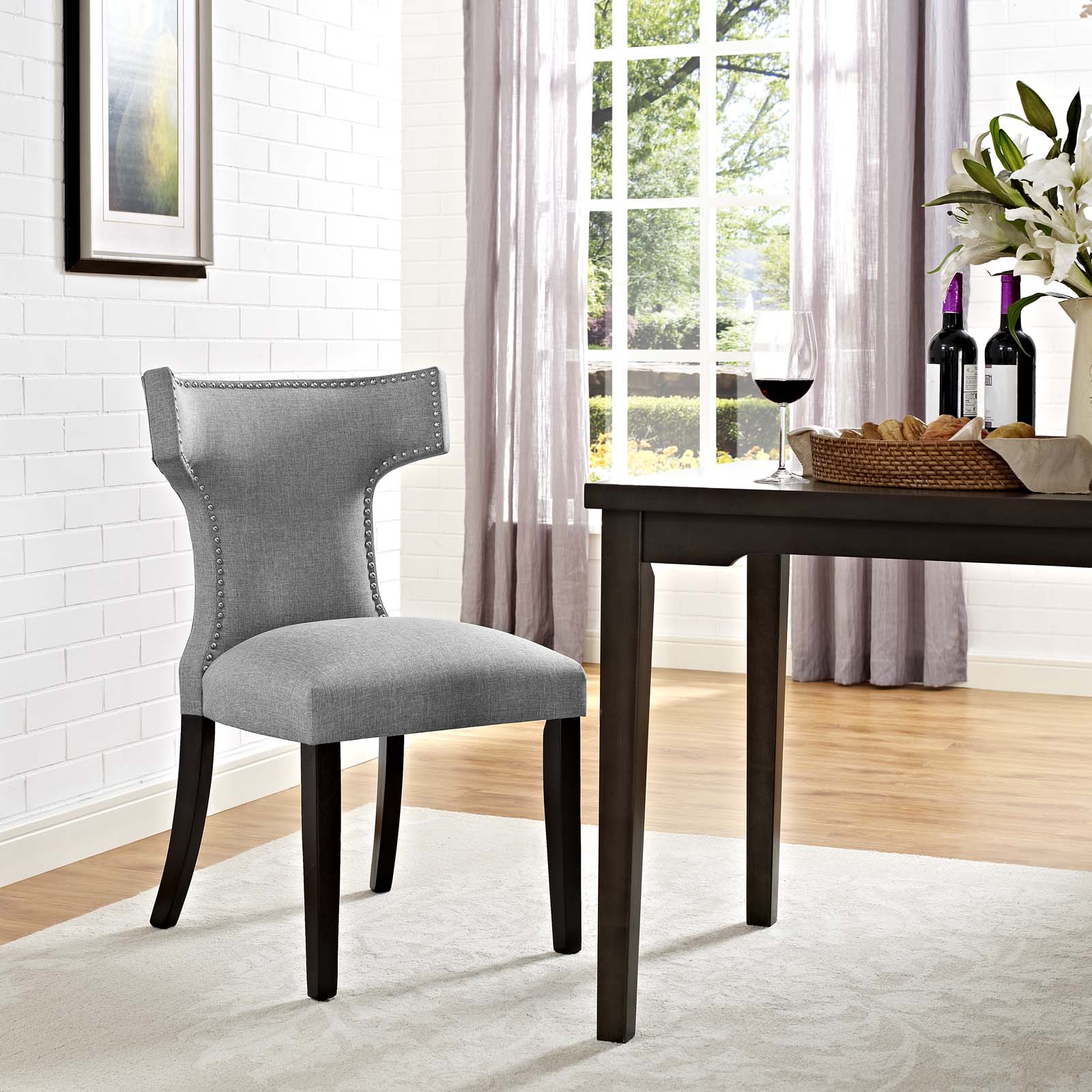 Modway Curve Fabric Dining Chair | Dining Chairs | 