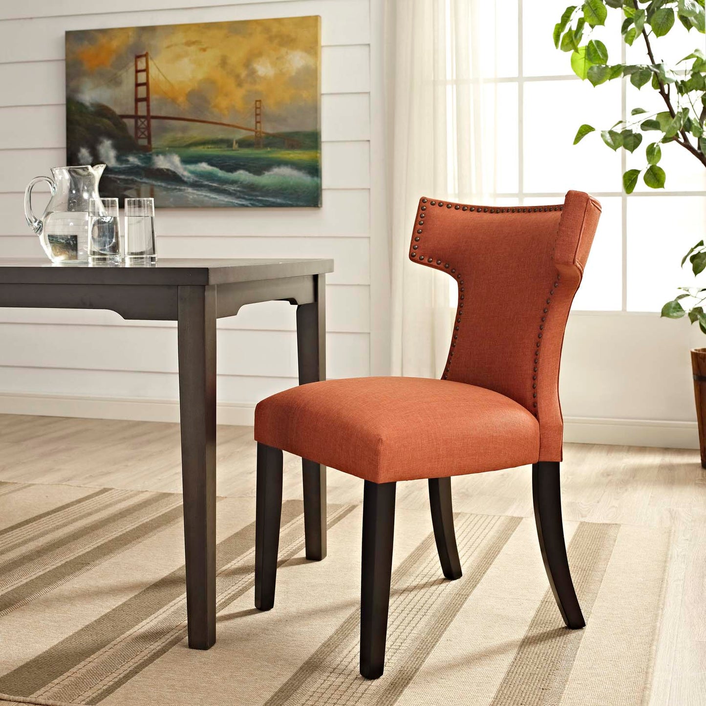 Modway Curve Fabric Dining Chair | Dining Chairs | 