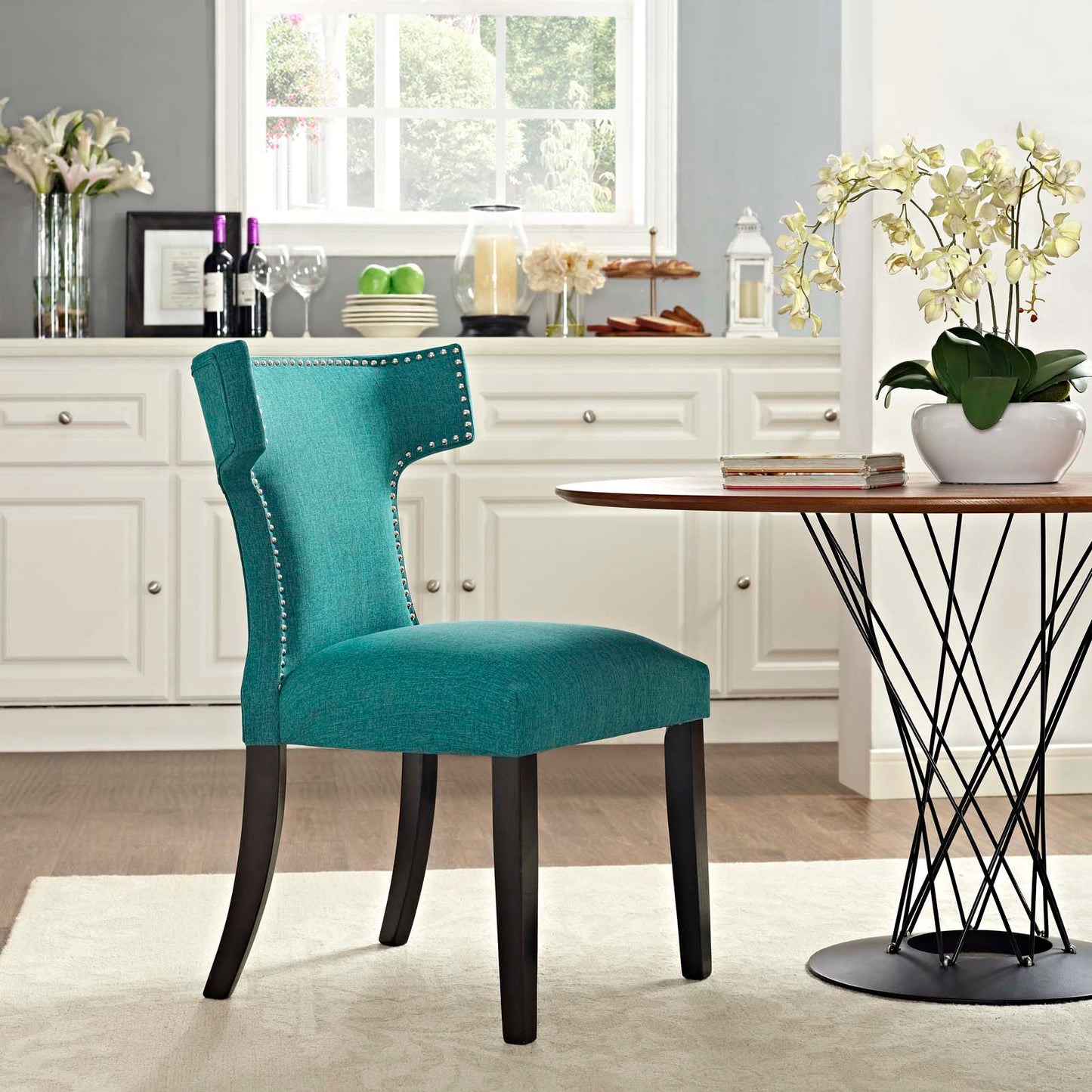 Modway Curve Fabric Dining Chair | Dining Chairs | 