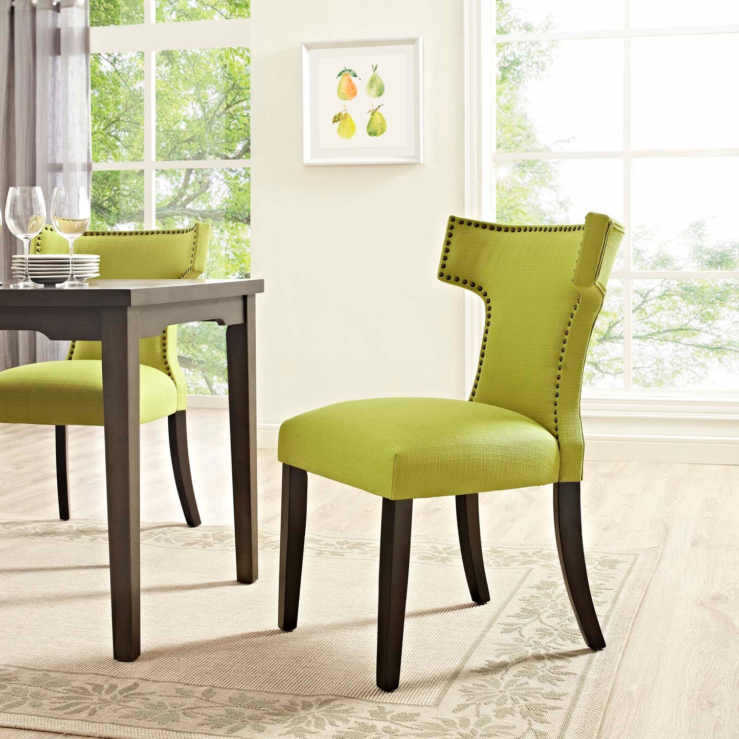 Modway Curve Fabric Dining Chair - EEI-2221 | Dining Chairs-1