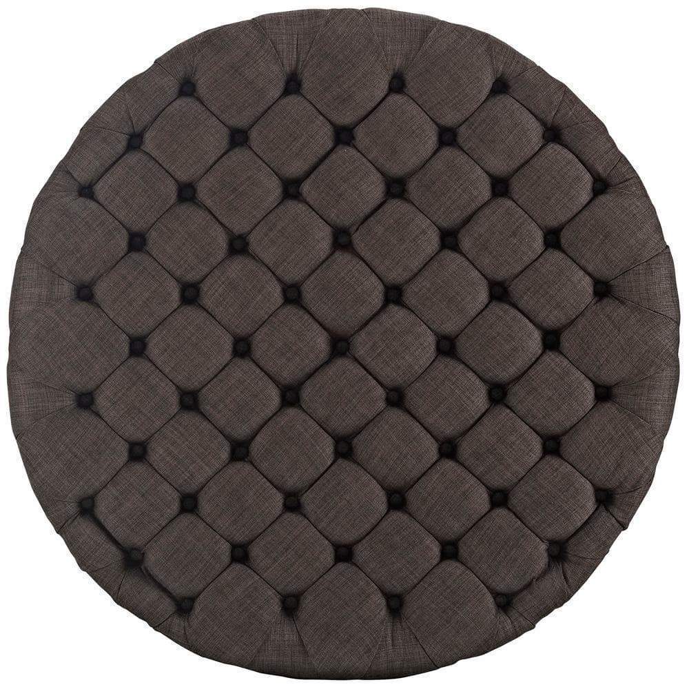 Modway Amour Upholstered Fabric Ottoman - Brown