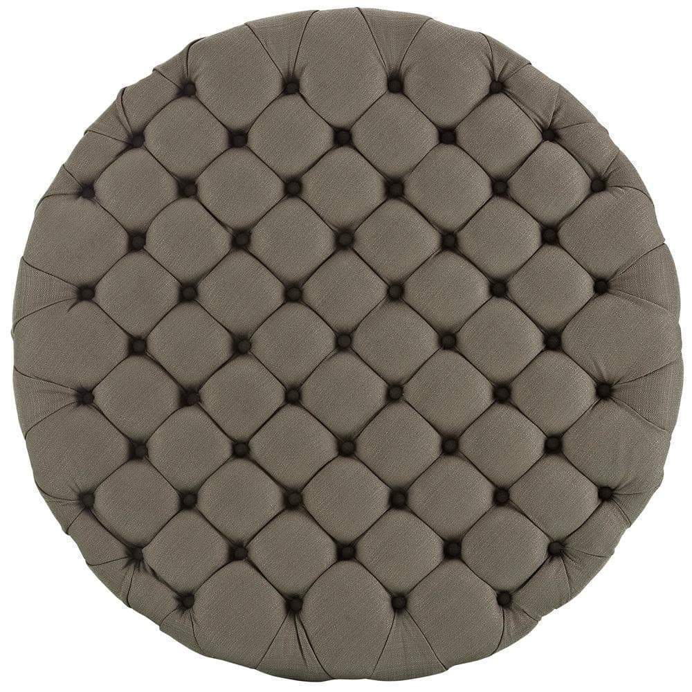 Modway Amour Upholstered Fabric Ottoman - Granite