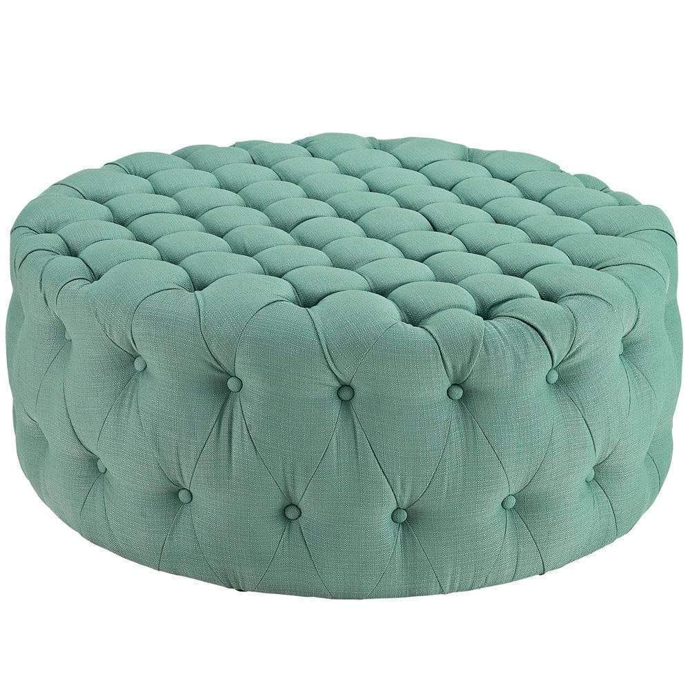 Modway Amour Upholstered Fabric Ottoman - Laguna