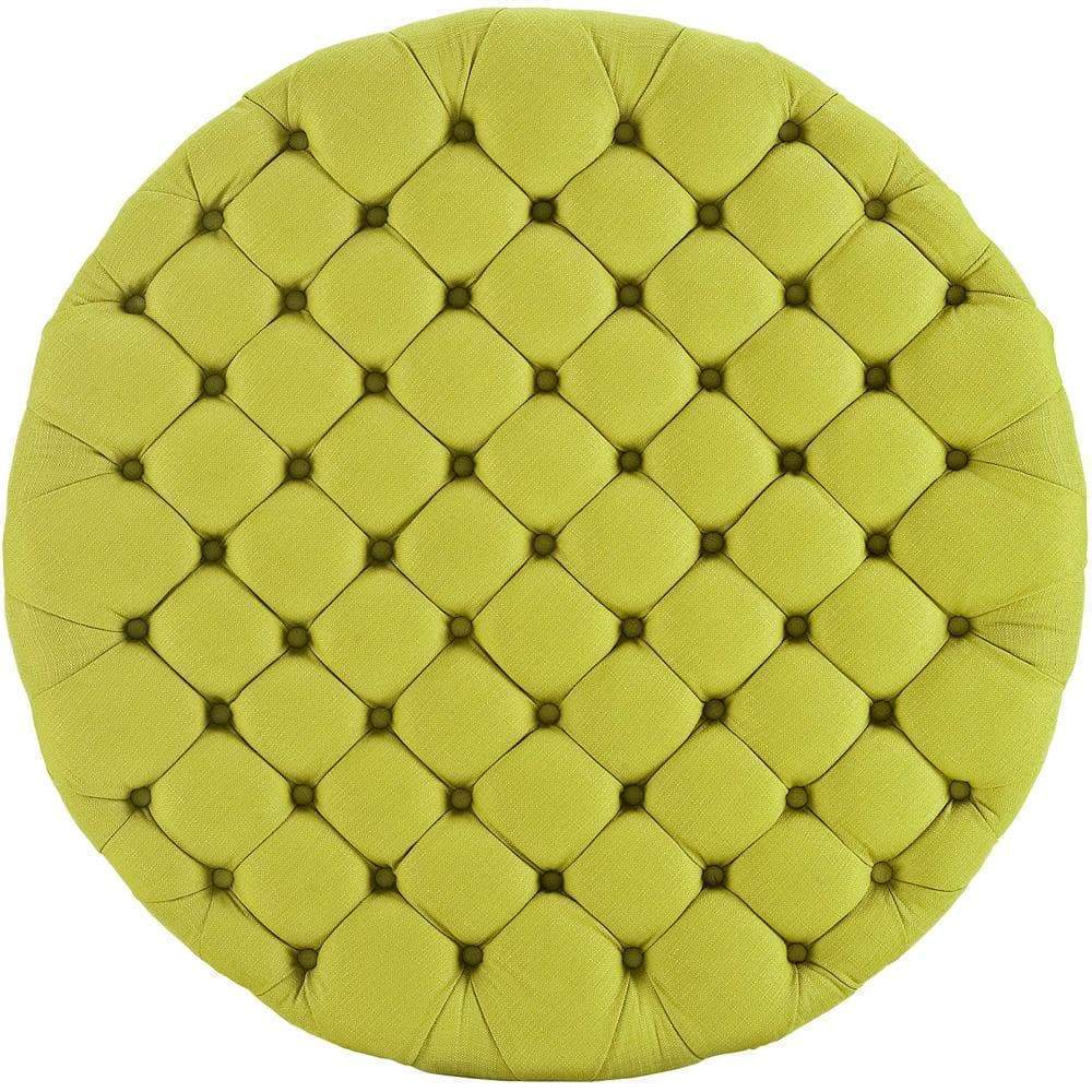 Modway Amour Upholstered Fabric Ottoman - Wheatgrass