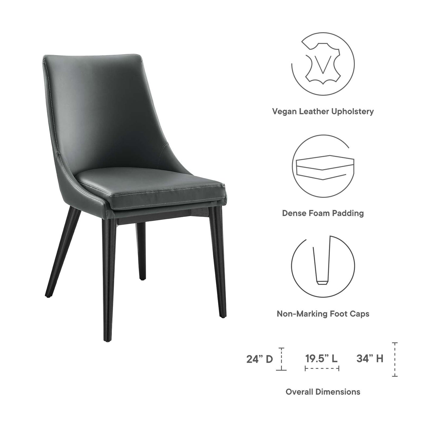 Modway Viscount Vinyl Dining Chair | Dining Chairs | Modishstore-14