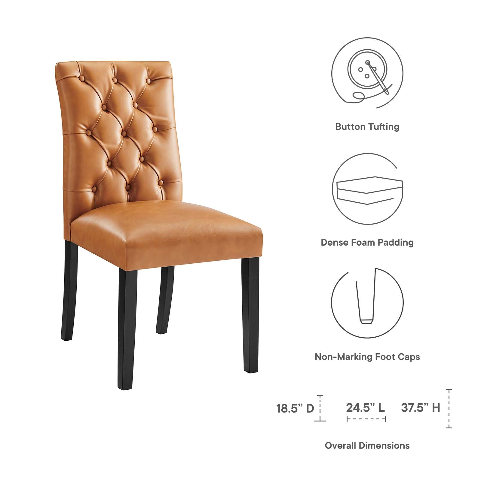 Modway Duchess Vinyl Dining Chair | Dining Chairs | 