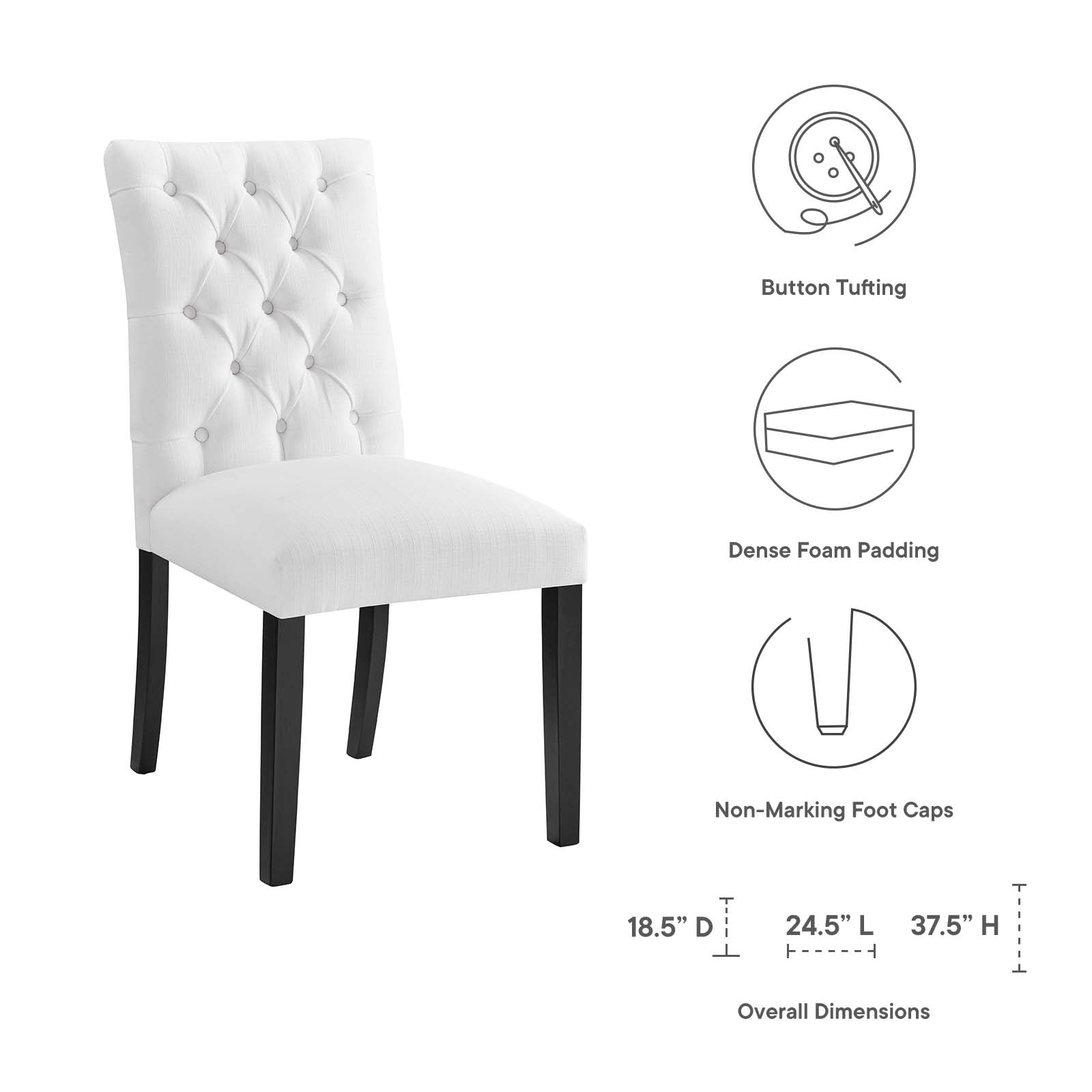 Modway Duchess Fabric Dining Chair | Dining Chairs | 