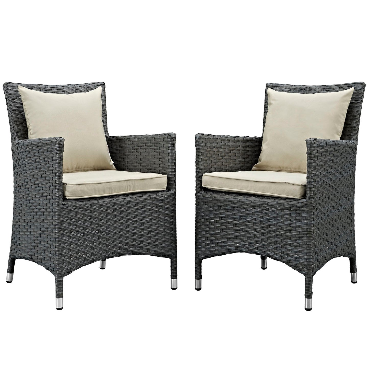 Modway Sojourn 2 Piece Outdoor Patio Sunbrella Dining Set | Outdoor Dining Sets | Modishstore-24