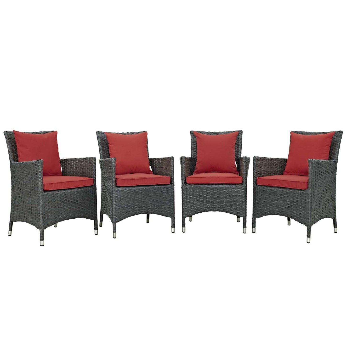 Modway Sojourn 4 Piece Outdoor Patio Sunbrella® Dining Set