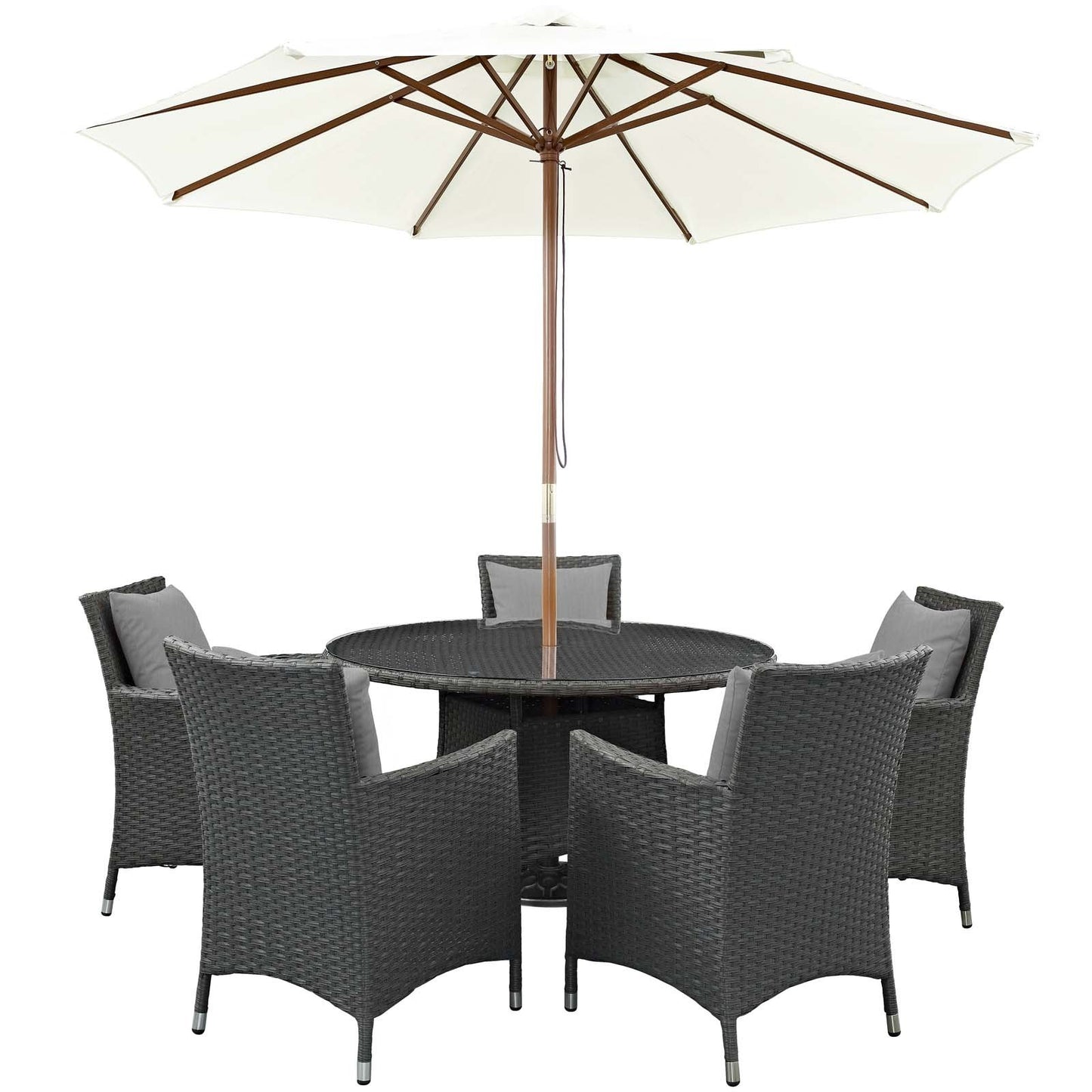 Modway Sojourn 7 Piece Outdoor Patio Sunbrella® Dining Set