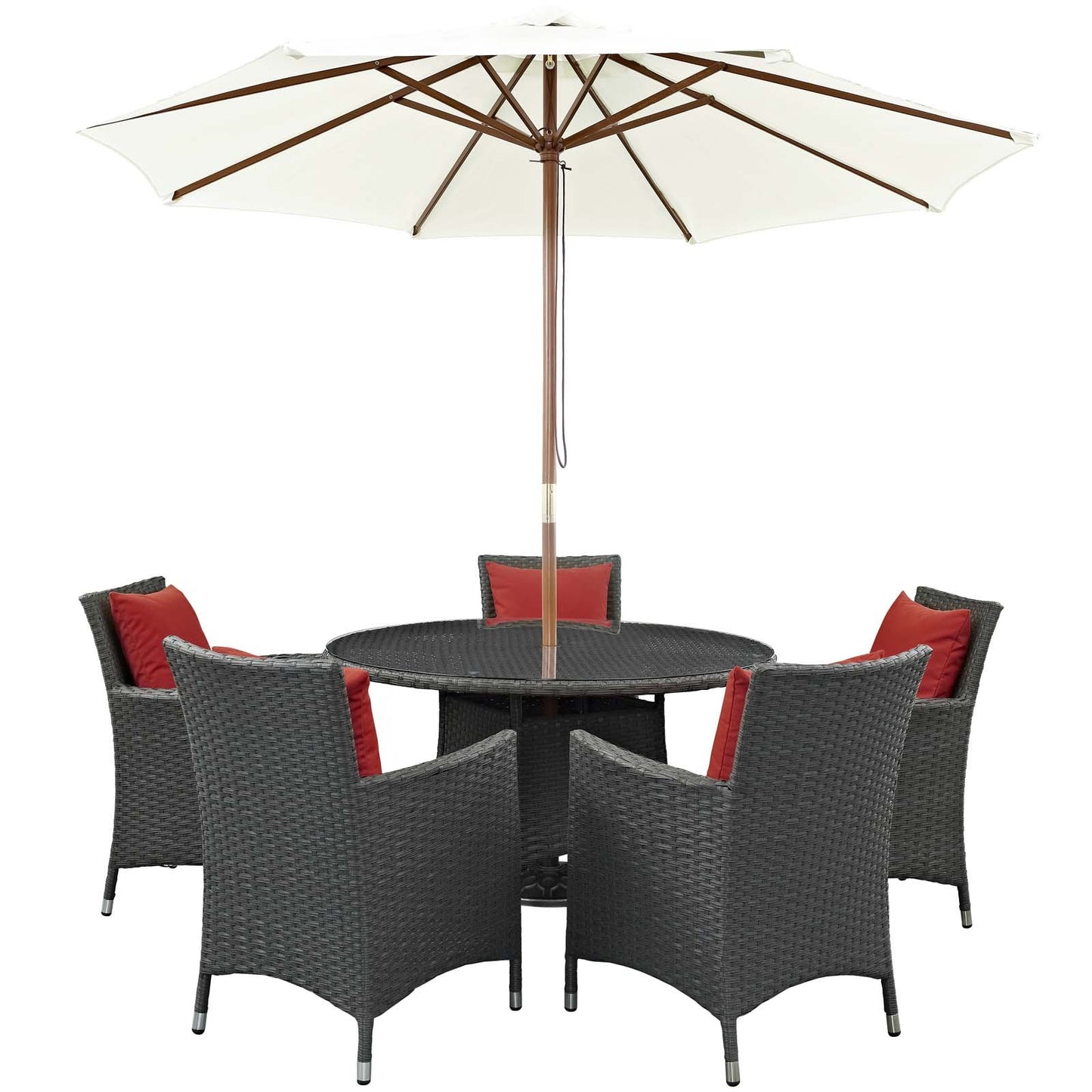 Modway Sojourn 7 Piece Outdoor Patio Sunbrella® Dining Set