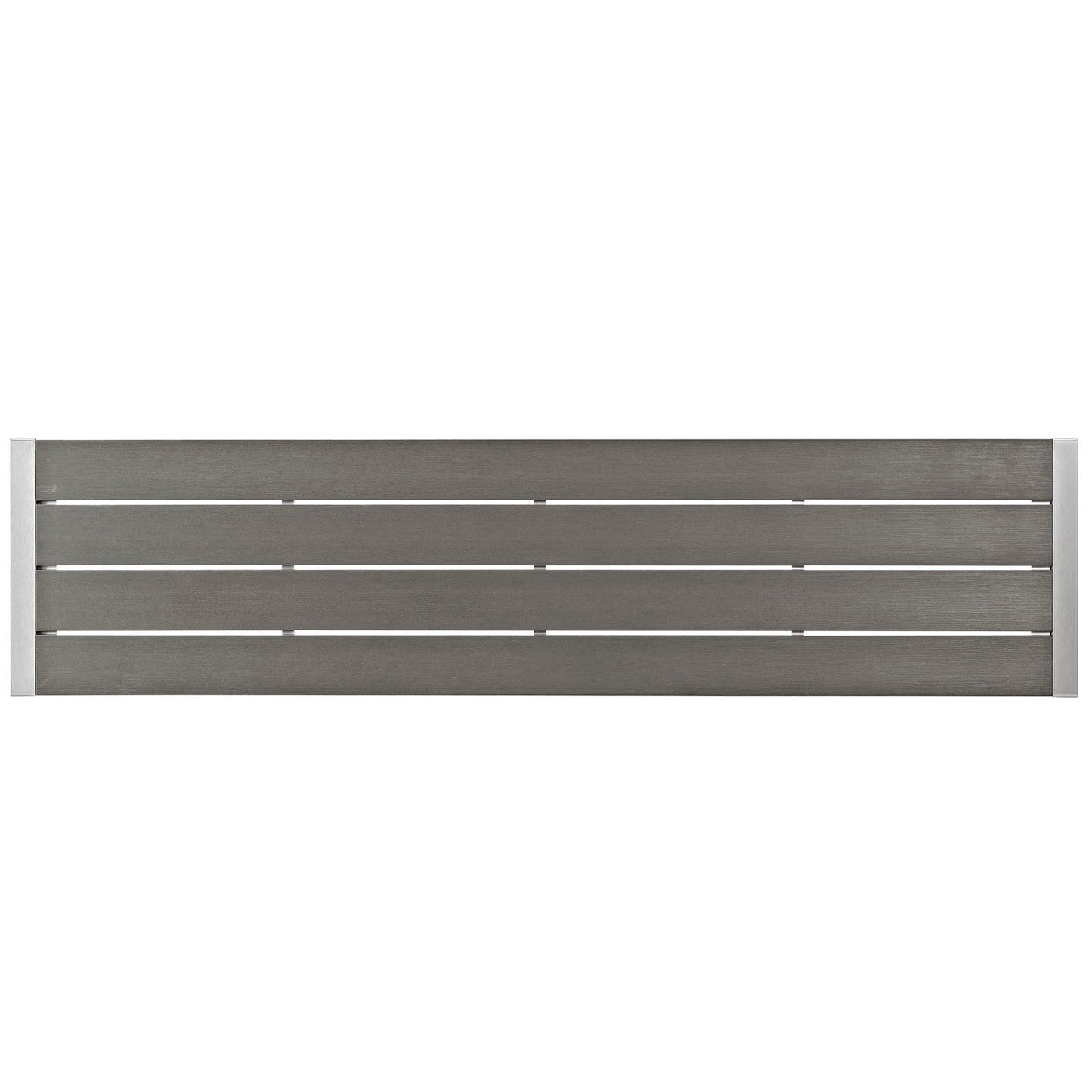 Modway Shore Outdoor Patio Aluminum Bench - Silver Gray | Stools & Benches | Modishstore-2