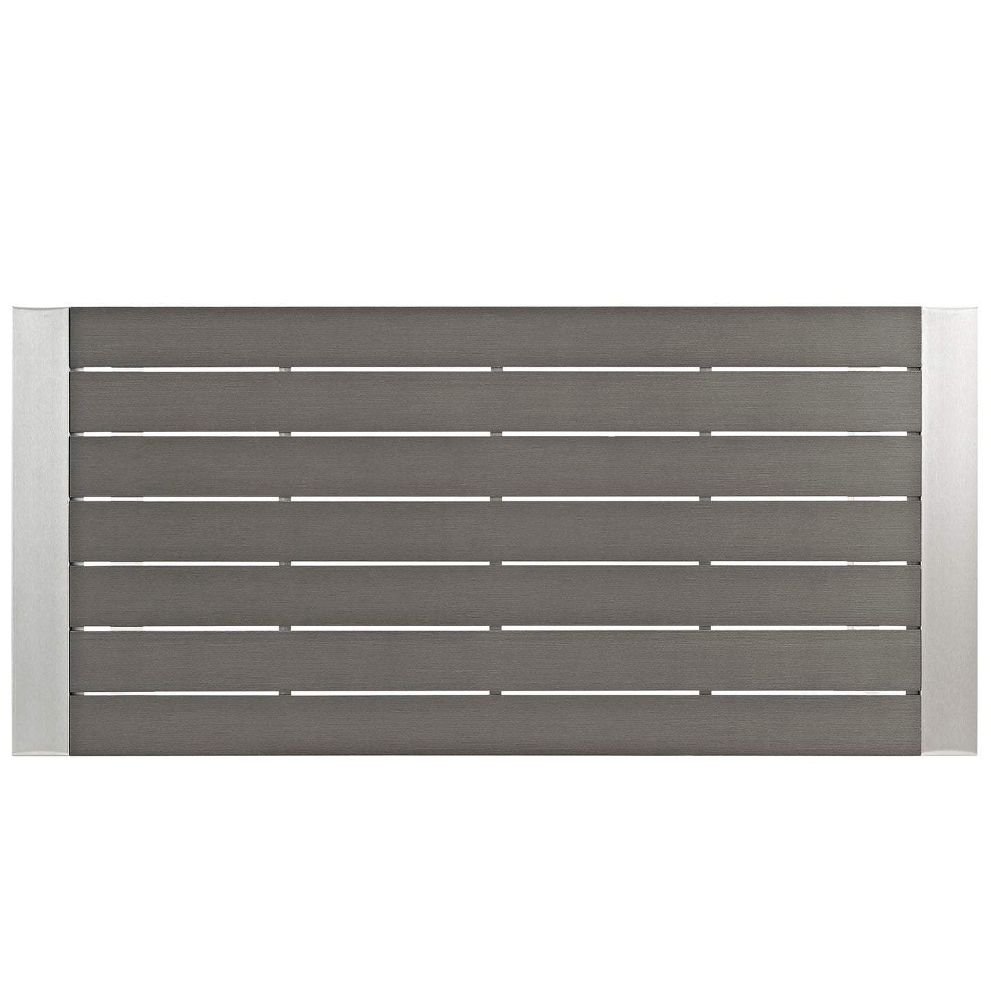 Modway Shore Outdoor Patio Aluminum Rectangle Bar Table - Silver Gray | Bar Table | Modishstore-2