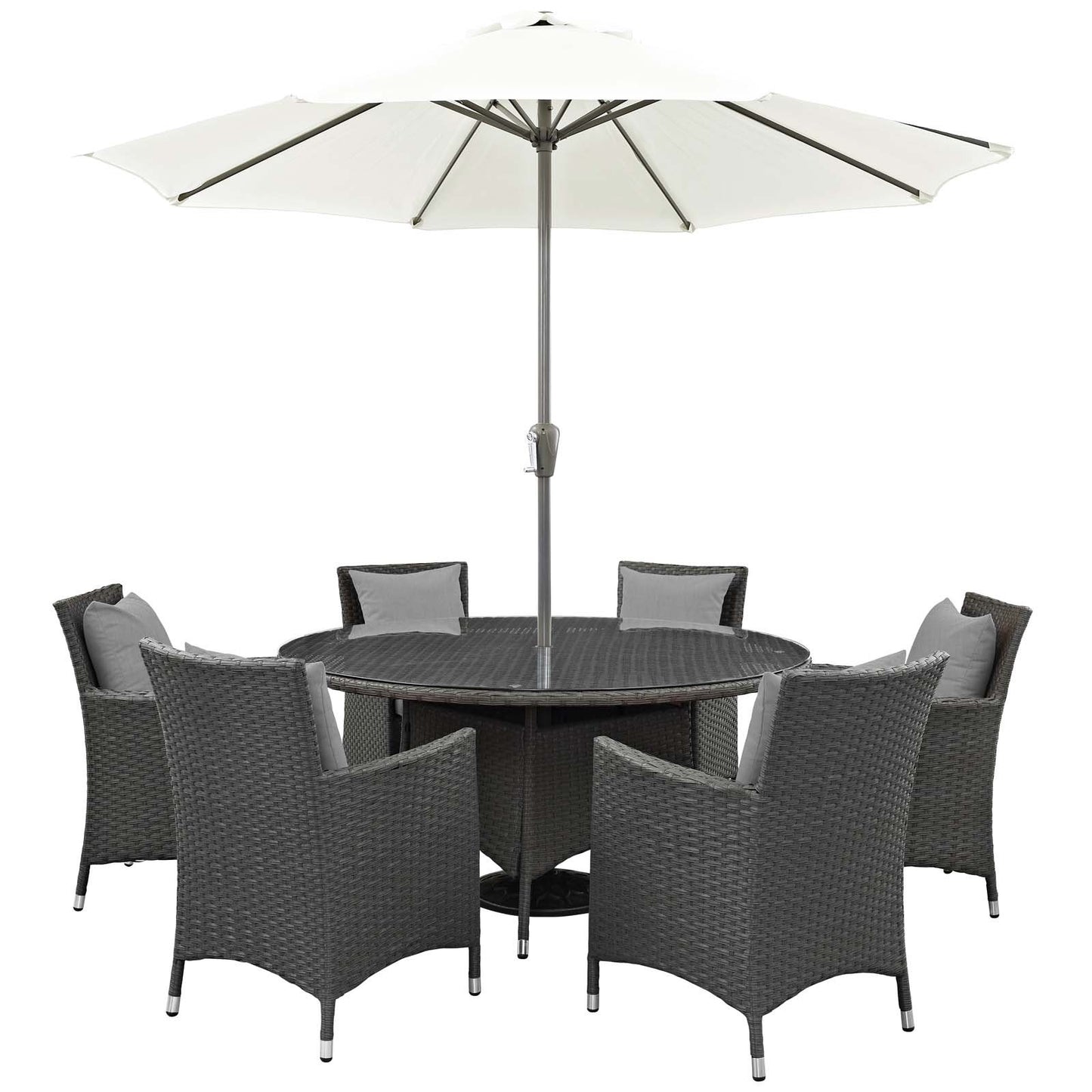Modway Sojourn 8 Piece Outdoor Patio Sunbrella® Dining Set