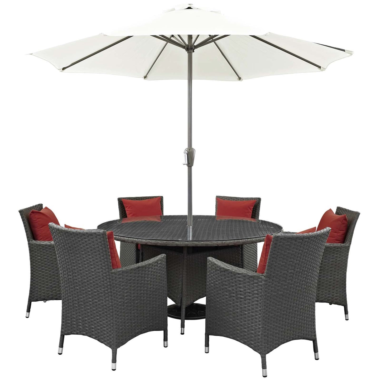 Modway Sojourn 8 Piece Outdoor Patio Sunbrella® Dining Set