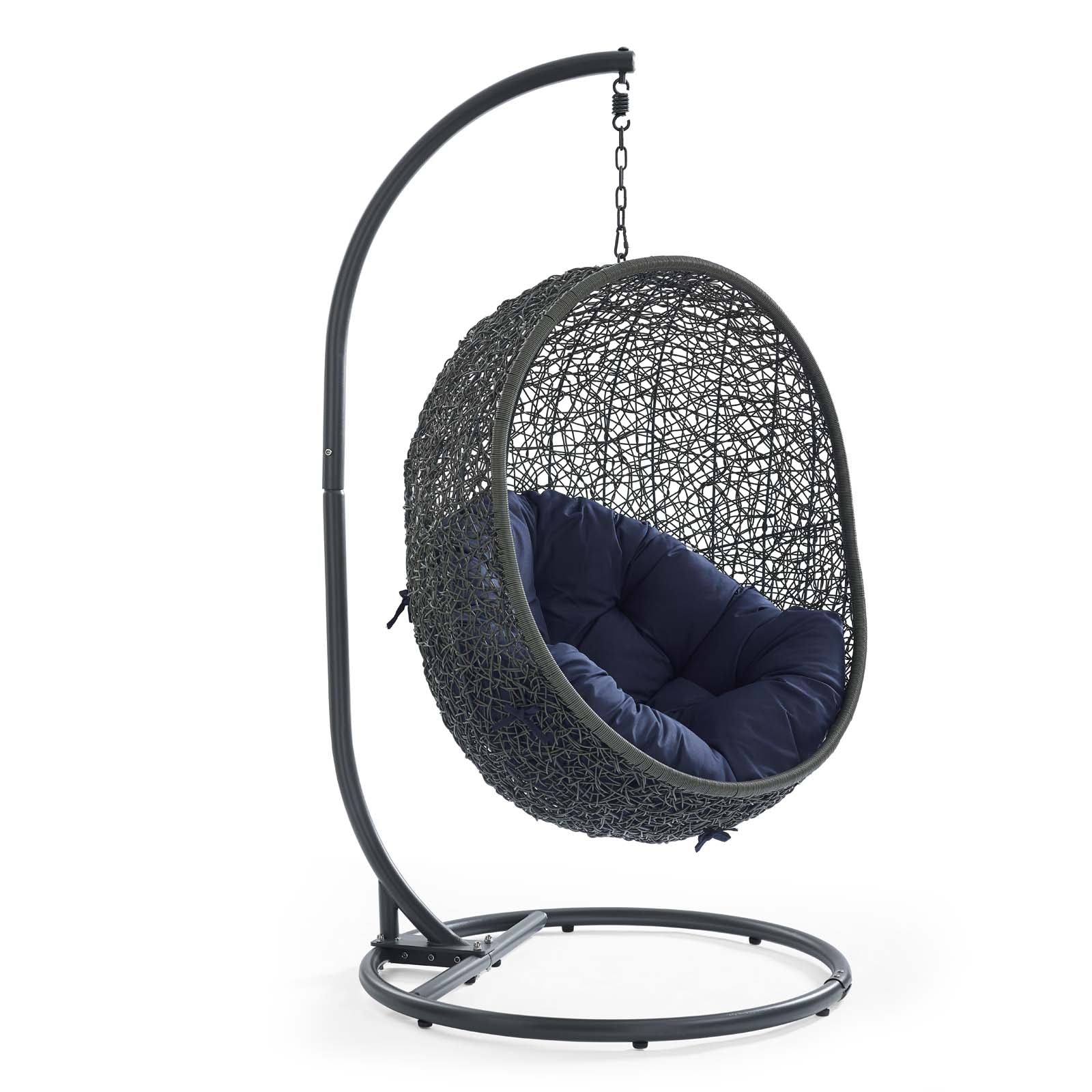 Modway Hide Outdoor Patio Swing Chair With Stand | Outdoor Porch Swings | 