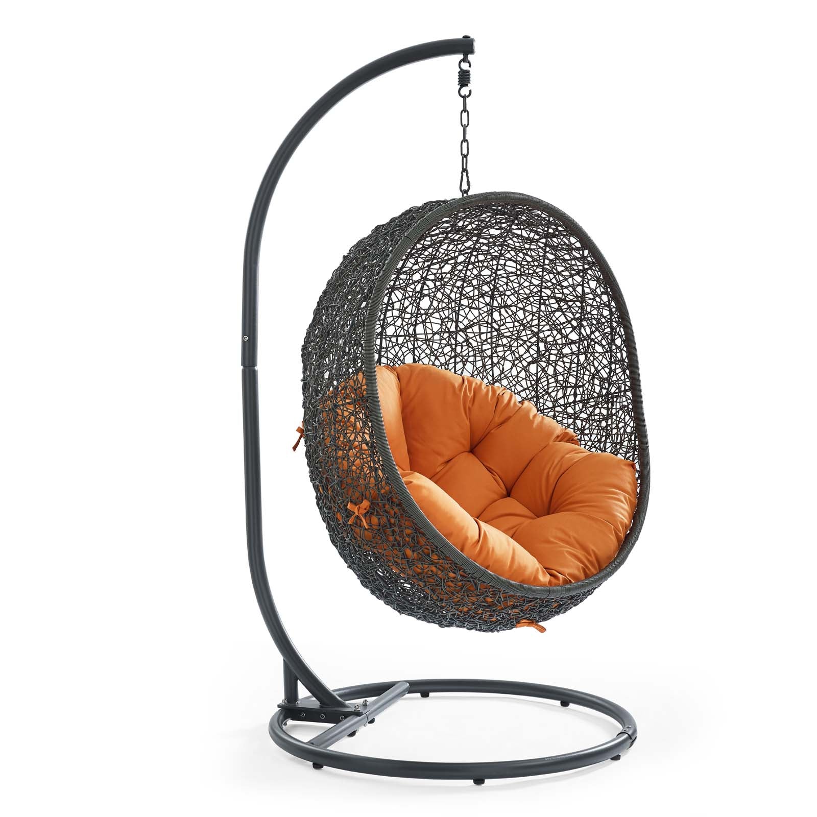 Modway Hide Outdoor Patio Swing Chair With Stand | Outdoor Porch Swings | 
