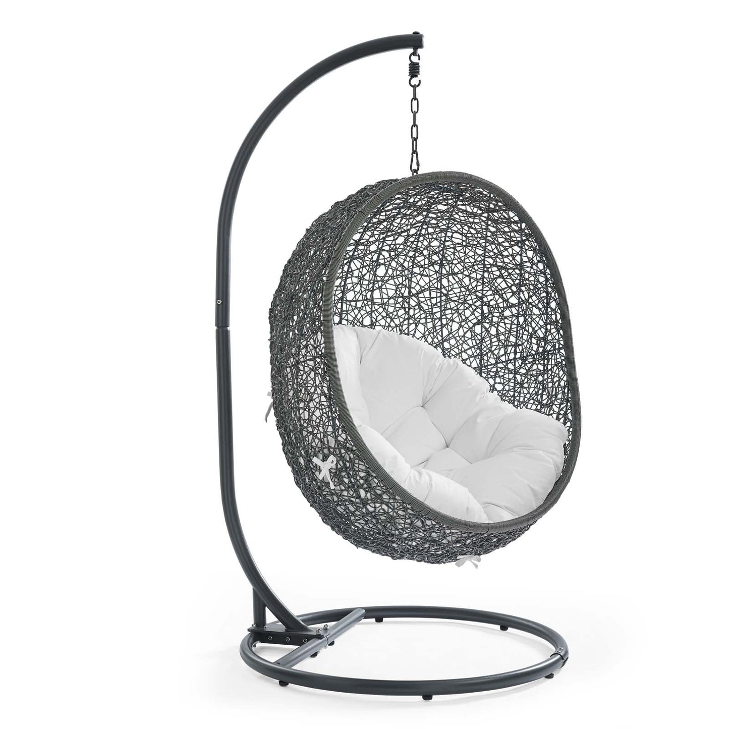 Modway Hide Outdoor Patio Swing Chair With Stand | Outdoor Porch Swings | 