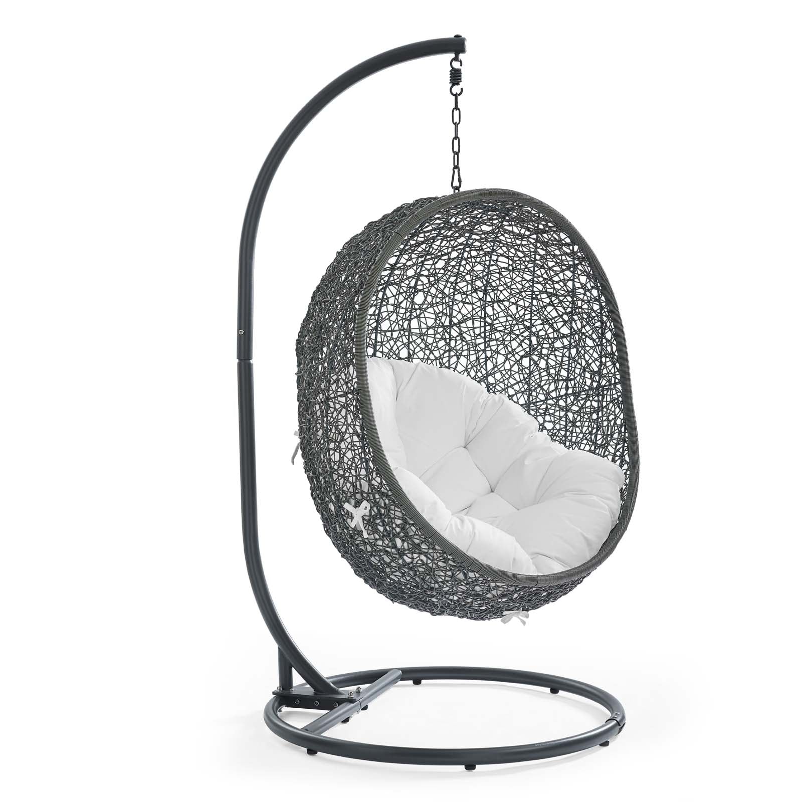 Modway Hide Outdoor Patio Swing Chair With Stand | Outdoor Porch Swings | 